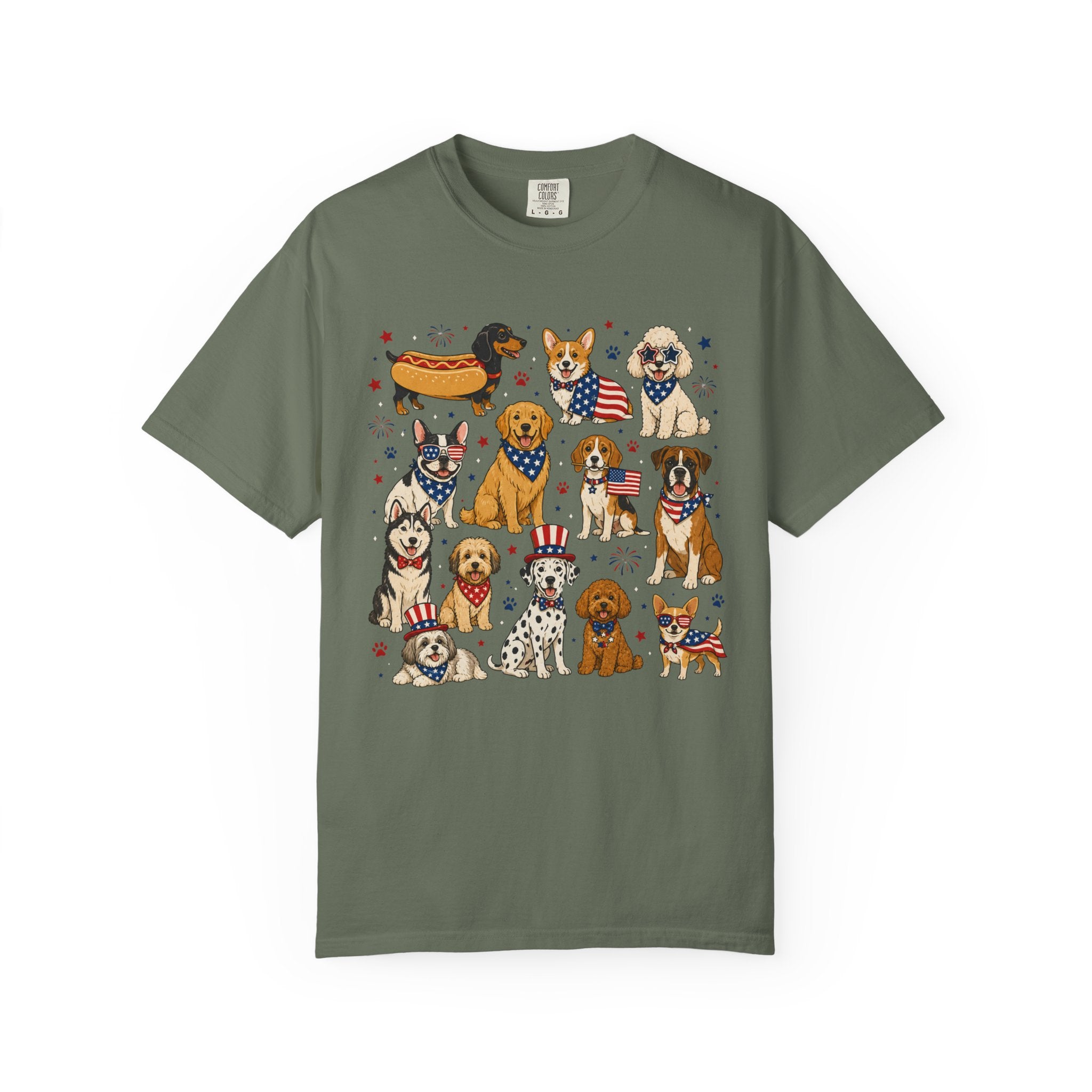 Patriotic Dog Crew T-Shirt