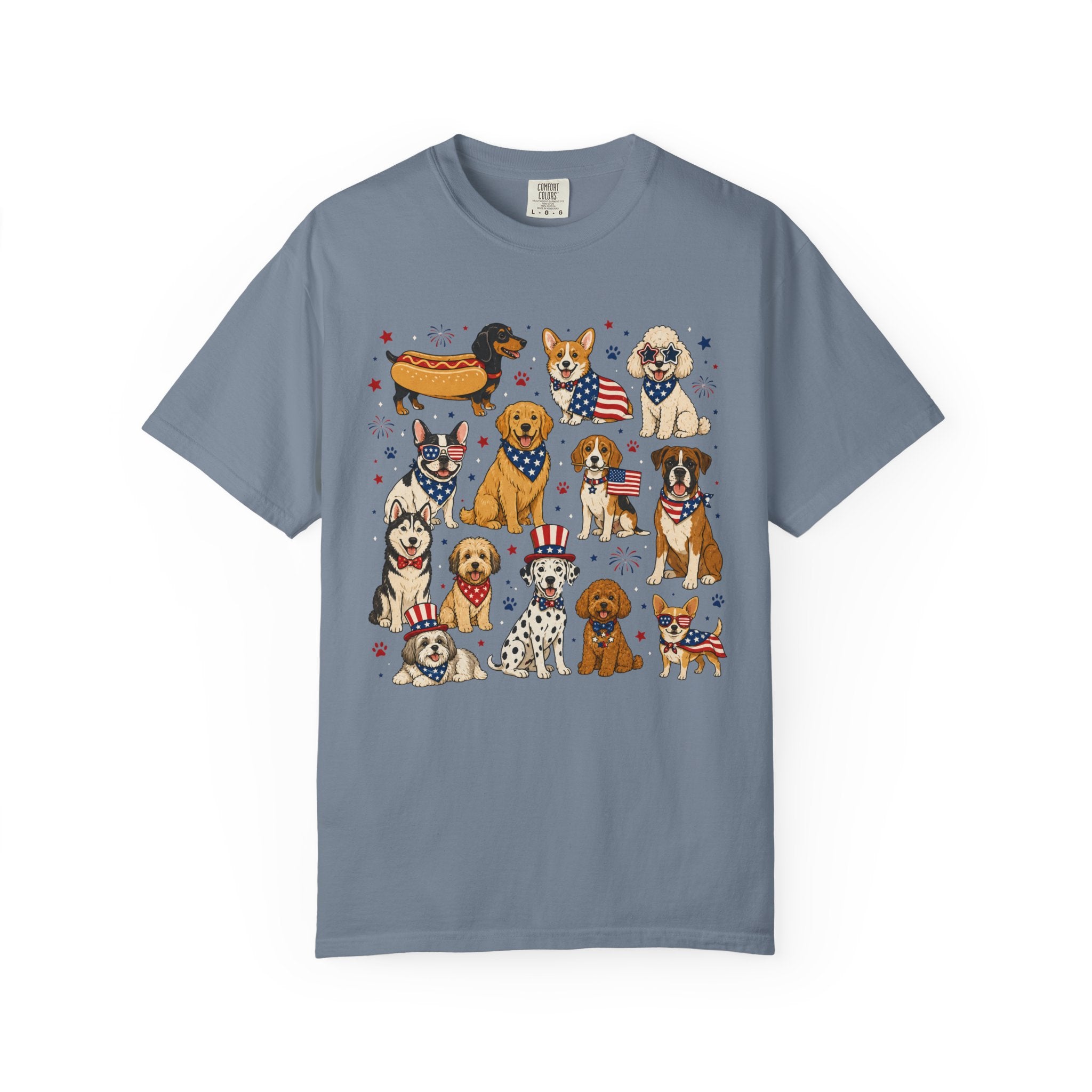 Patriotic Dog Crew T-Shirt