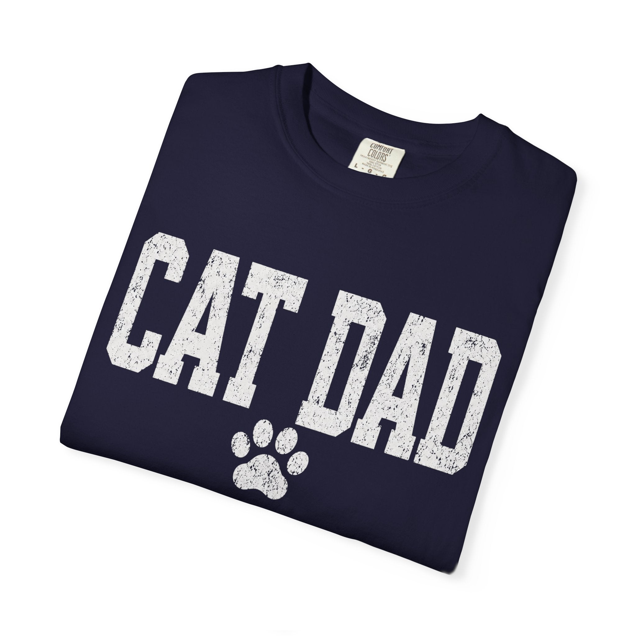 Cat Dad Pawprint T-Shirt