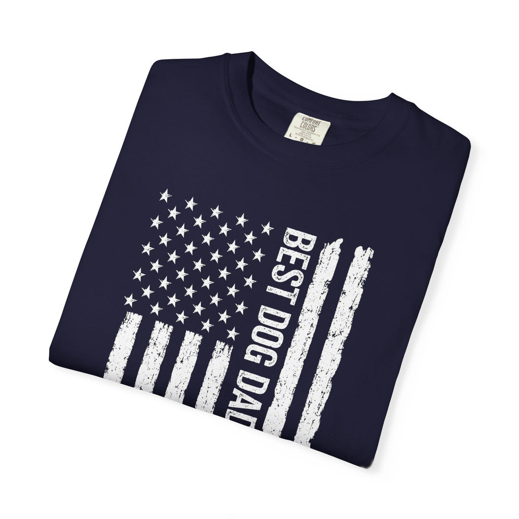 Best Dog Dad Flag T-Shirt