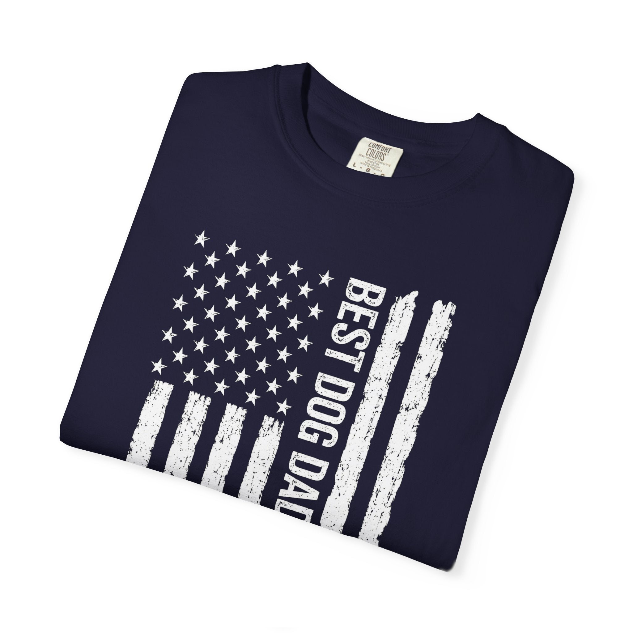 Best Dog Dad Flag T-Shirt