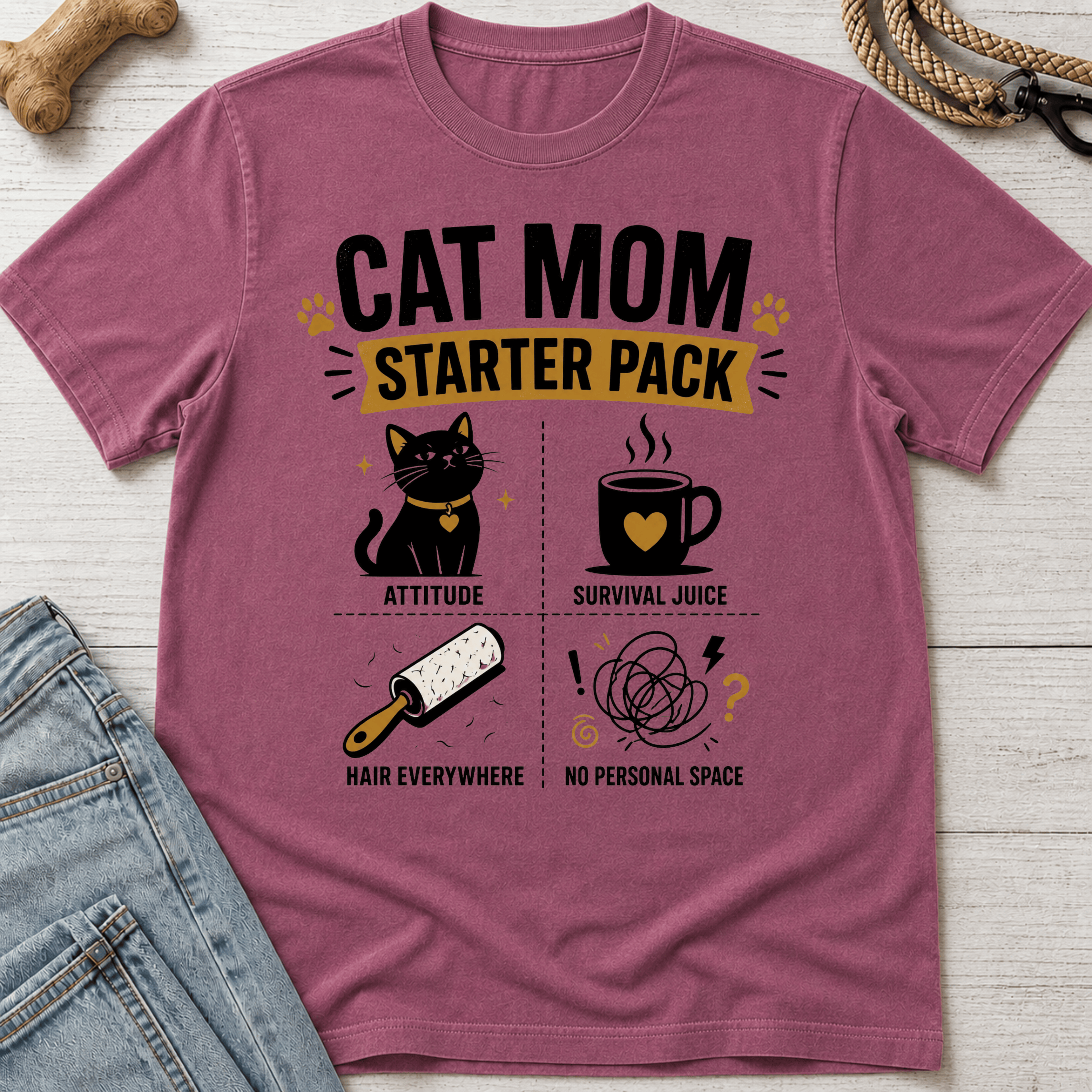 Cat Mom Starter Pack T-Shirt