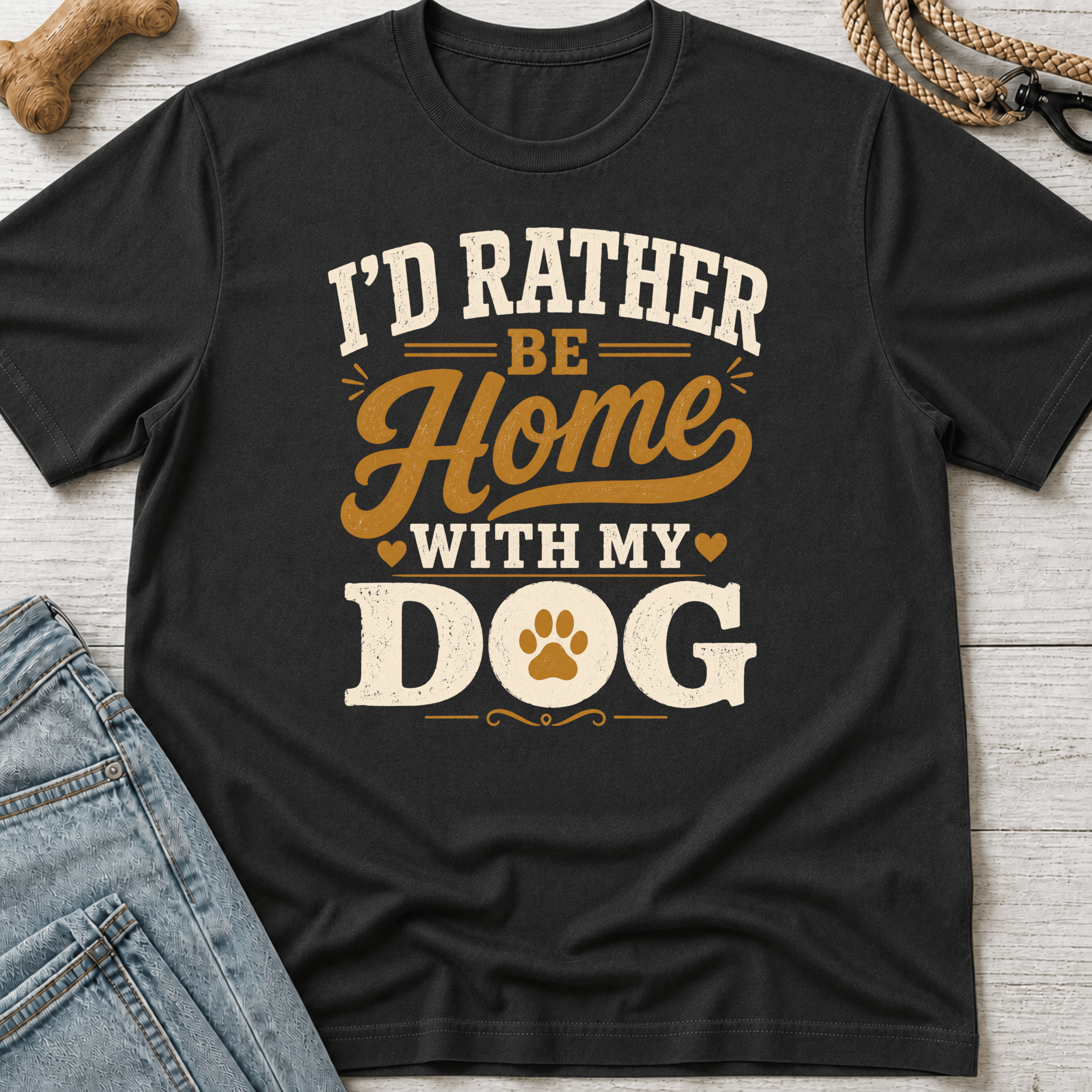 I'd Rather Be Home With My Dog T-Shirt
