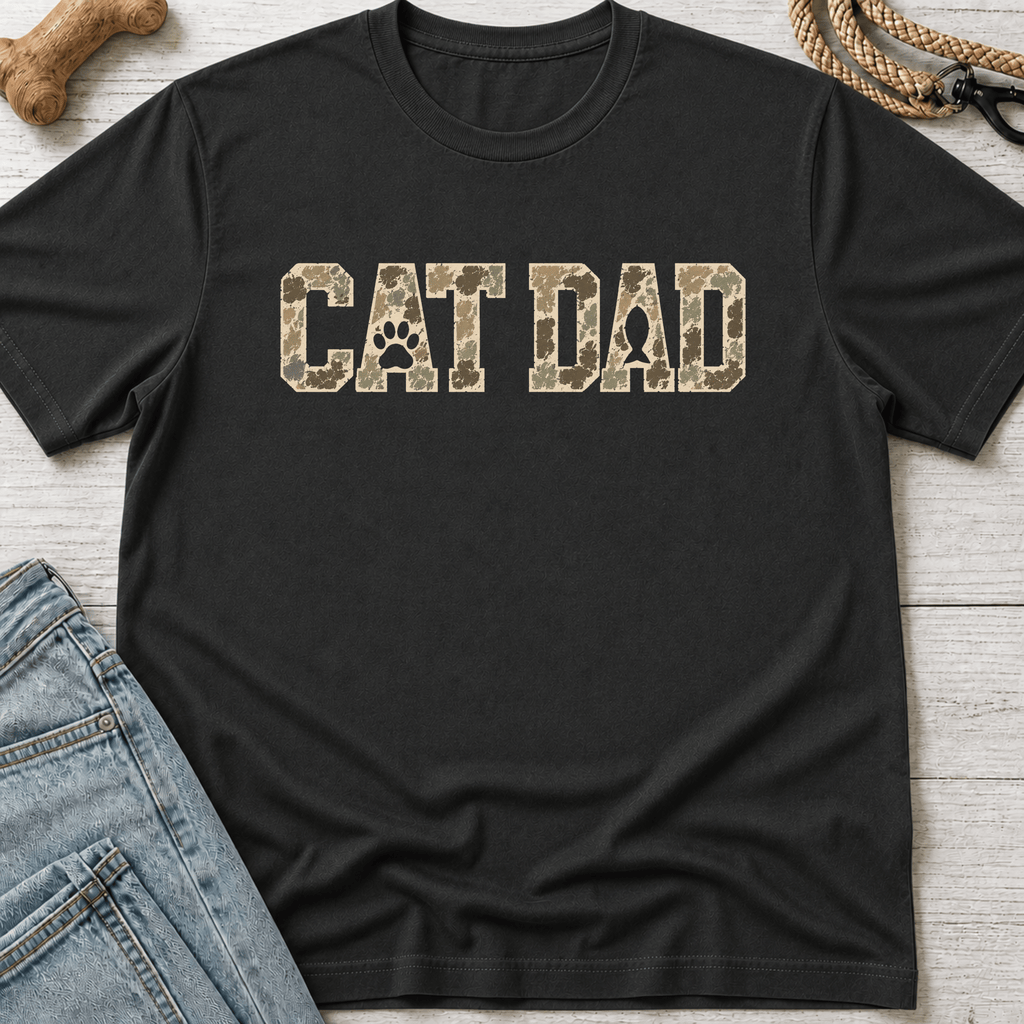 Cat Dad Camouflage T-Shirt
