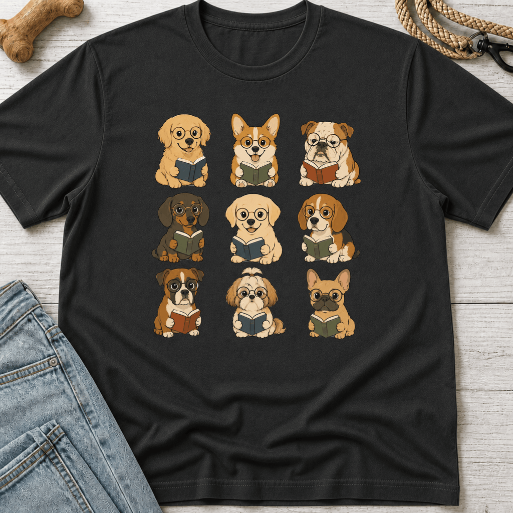 Puppies Reading T-Shirt