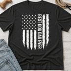 Best Dog Dad Flag T-Shirt