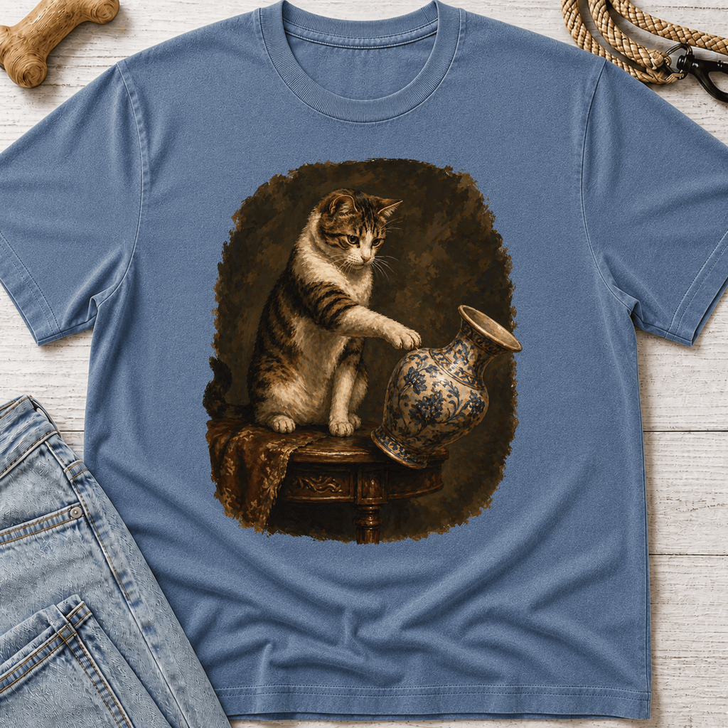 Cat Knocking Items Off T-Shirt