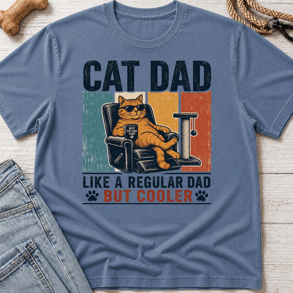 Cat Dad Cooler on the Couch T-Shirt