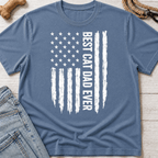 Best Cat Dad Flag T-Shirt