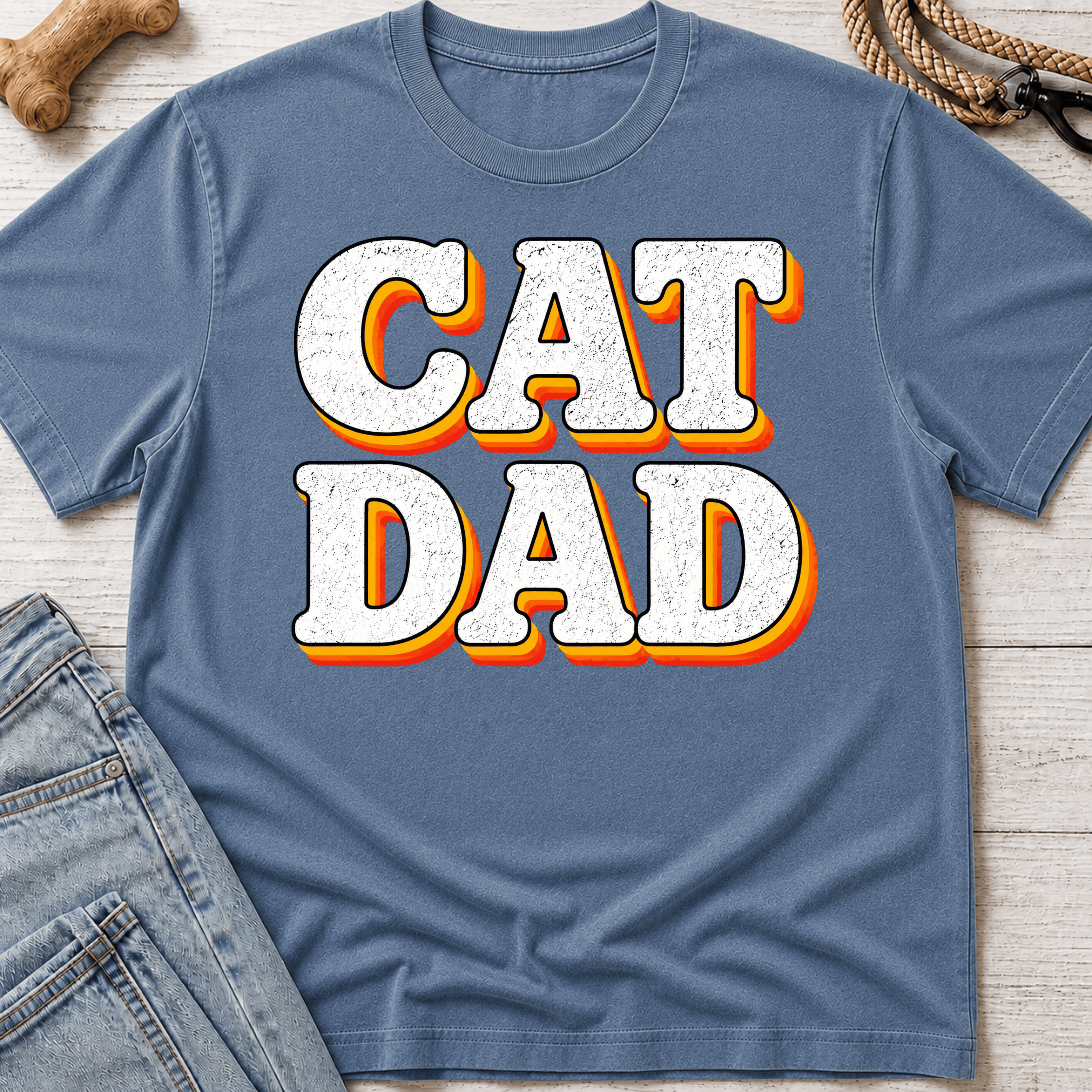 Cat Dad Retro T-Shirt