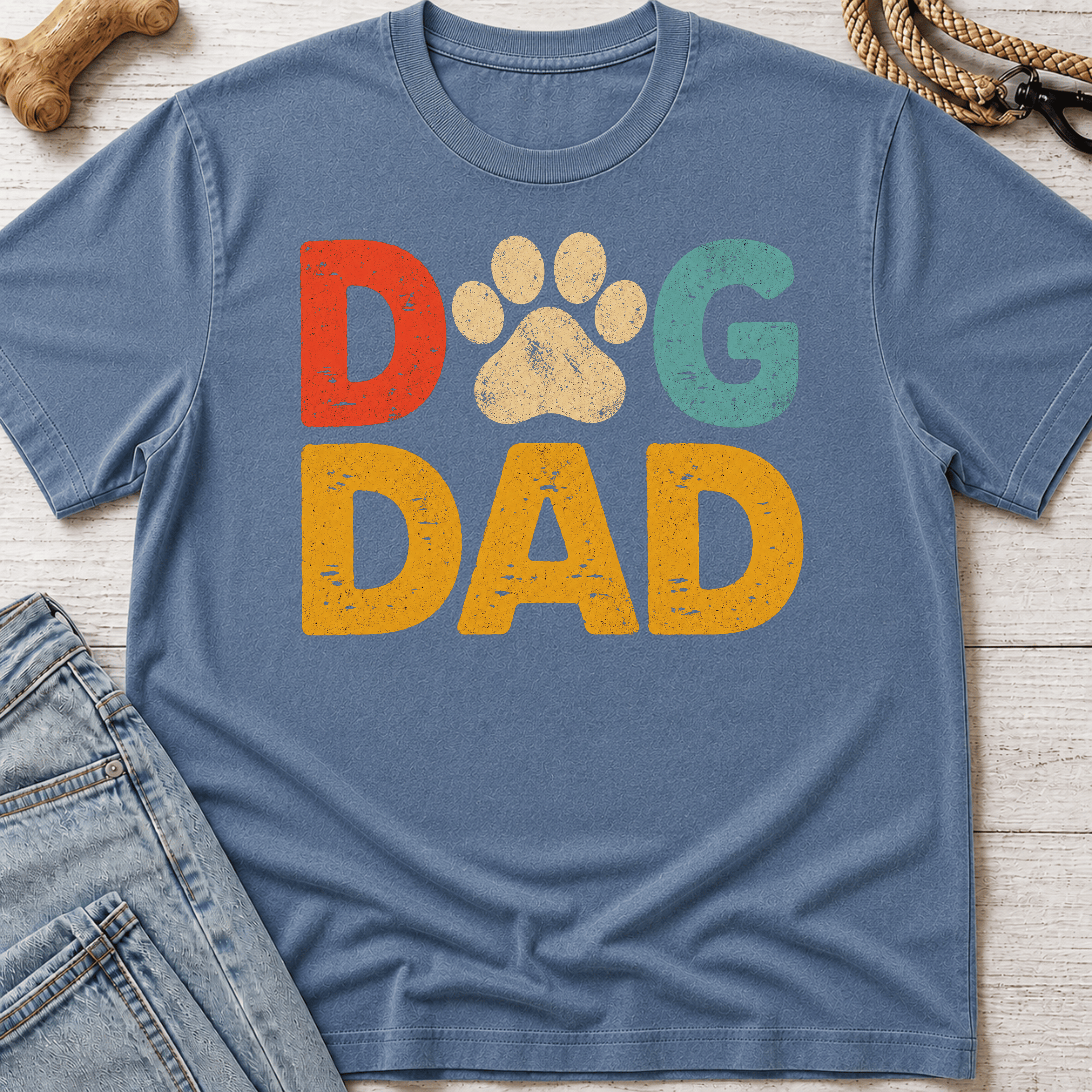 Dog Dad Colorful T-Shirt