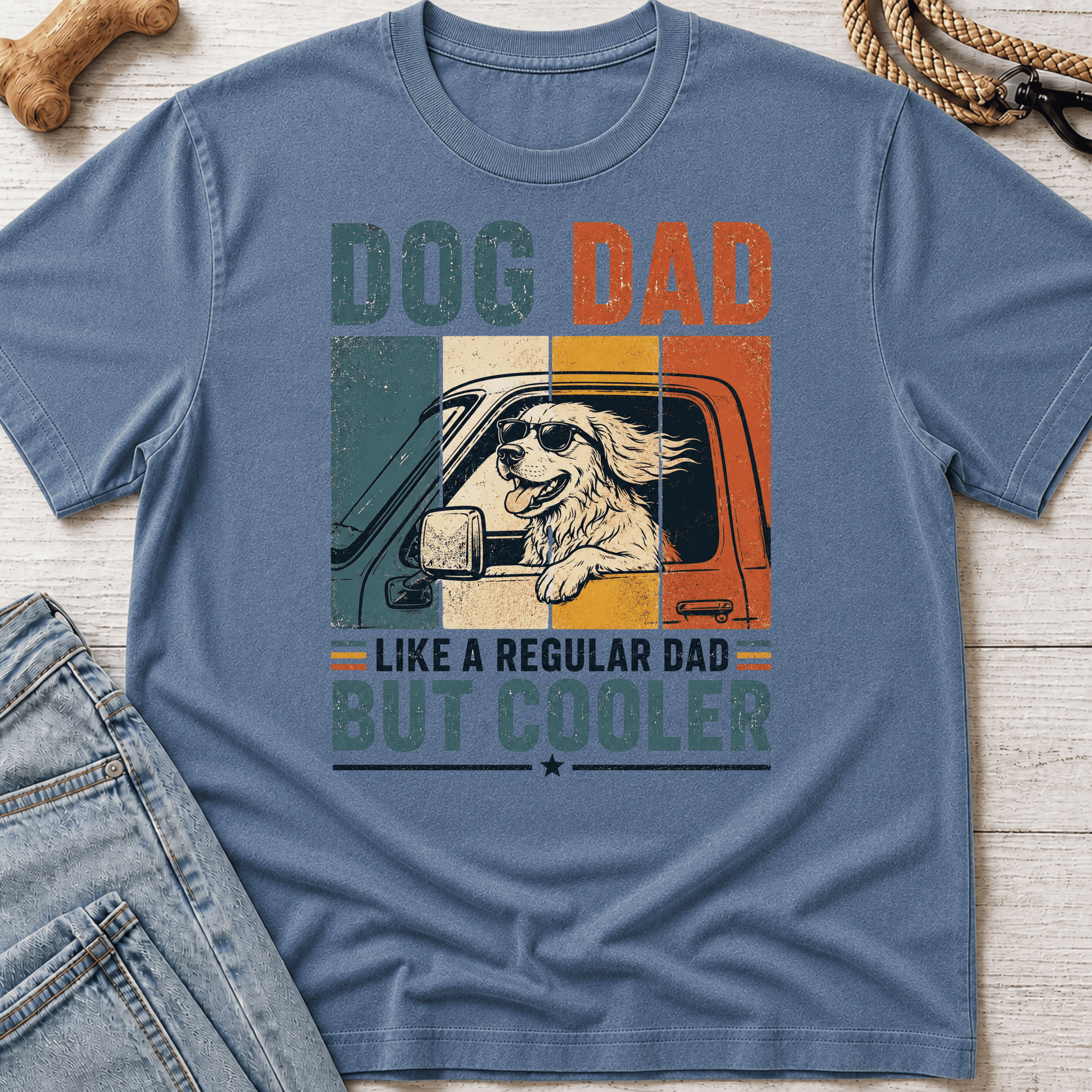 Dog Dad Cooler In The Car T-Shirt