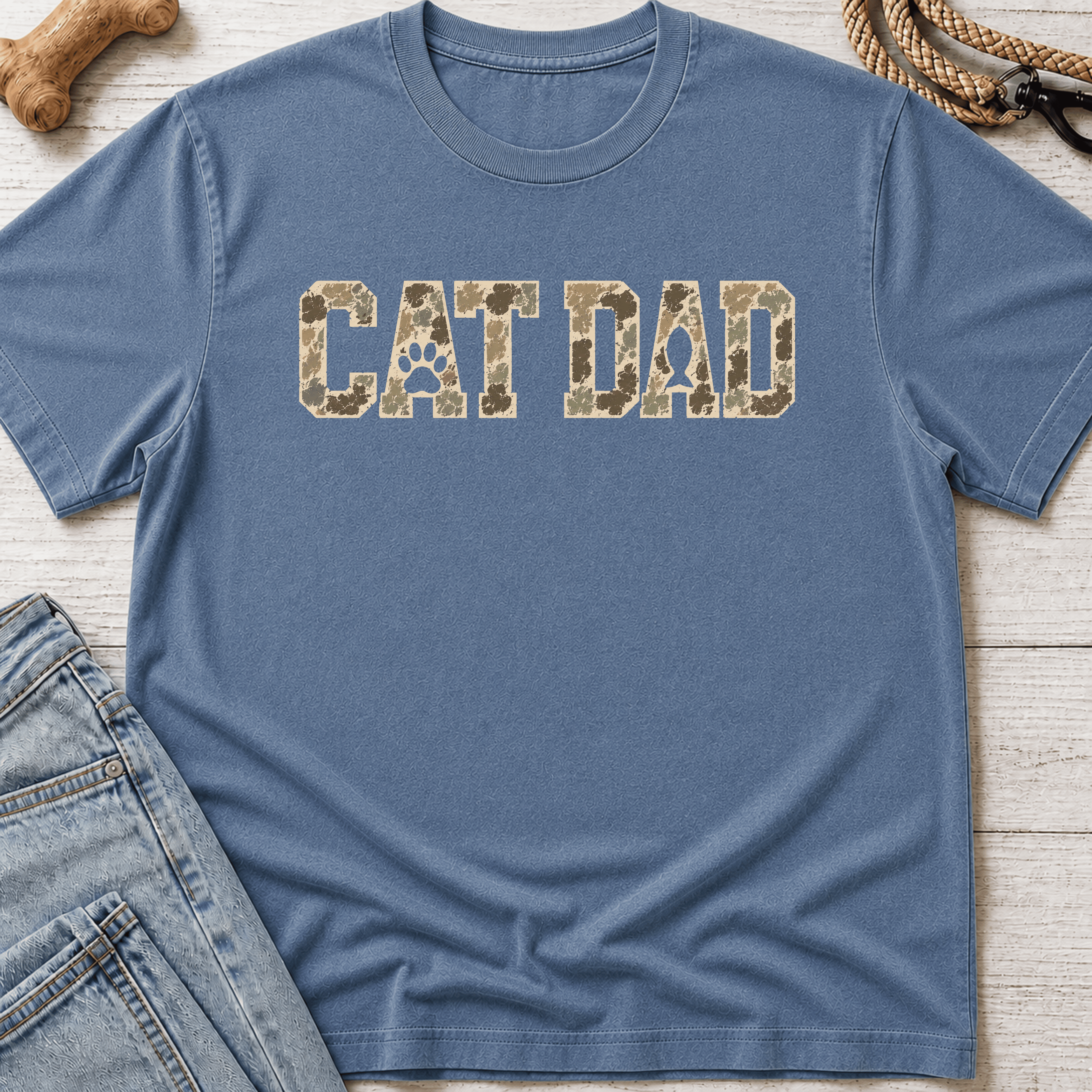 Cat Dad Camouflage T-Shirt
