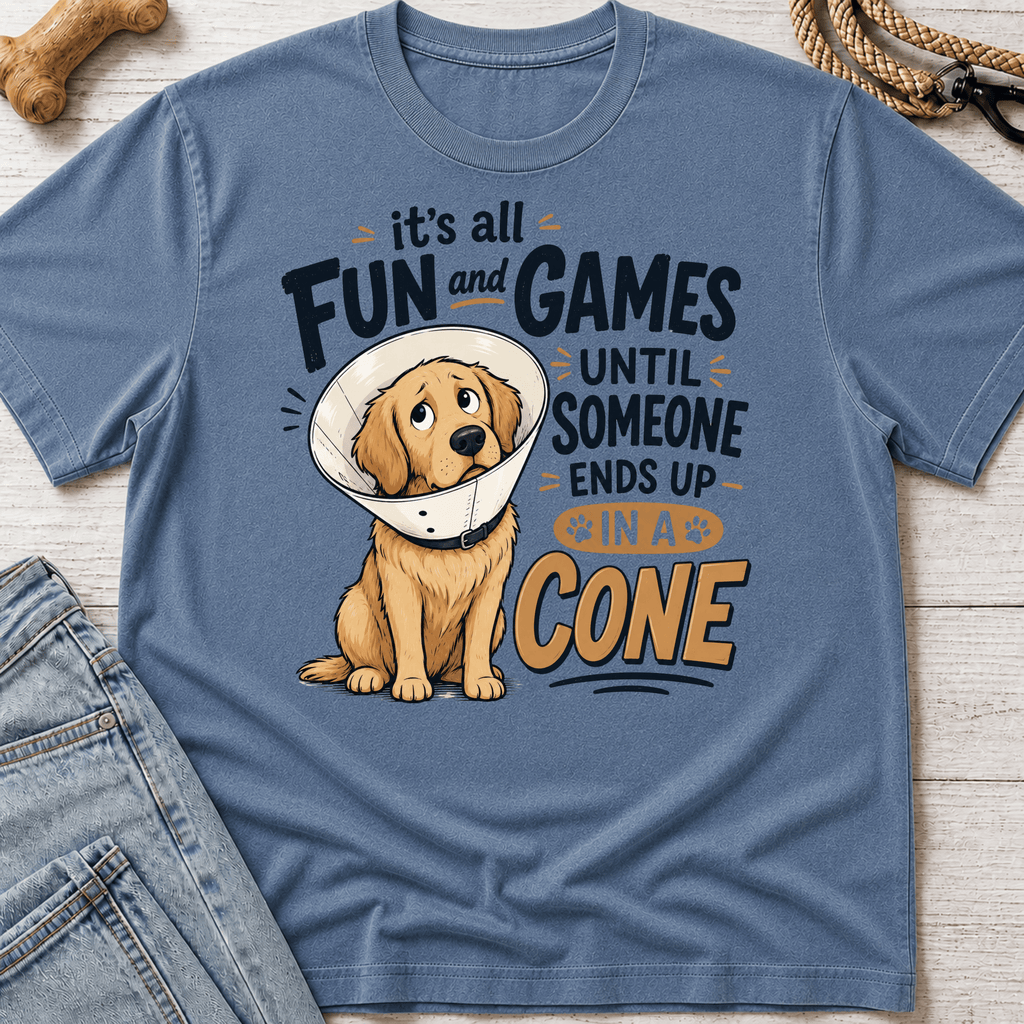 Dog Ends Up in a Cone T-Shirt