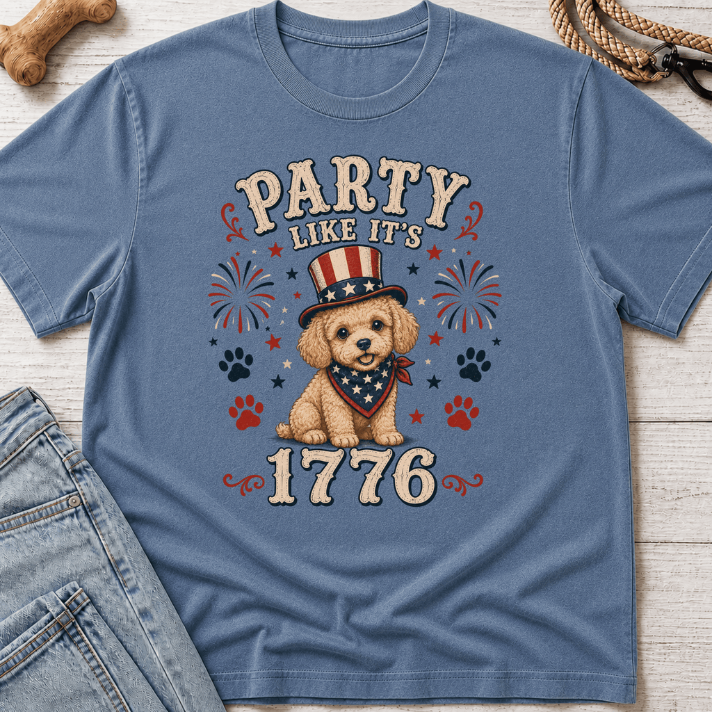 Party Like It's 1776 Poodle T-Shirt