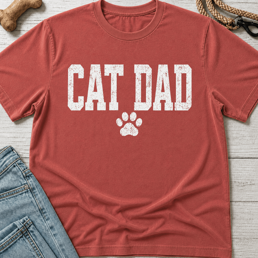 Cat Dad Pawprint T-Shirt