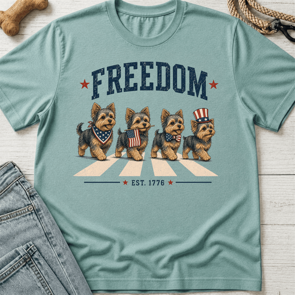 Freedom Walk Yorkie T-Shirt