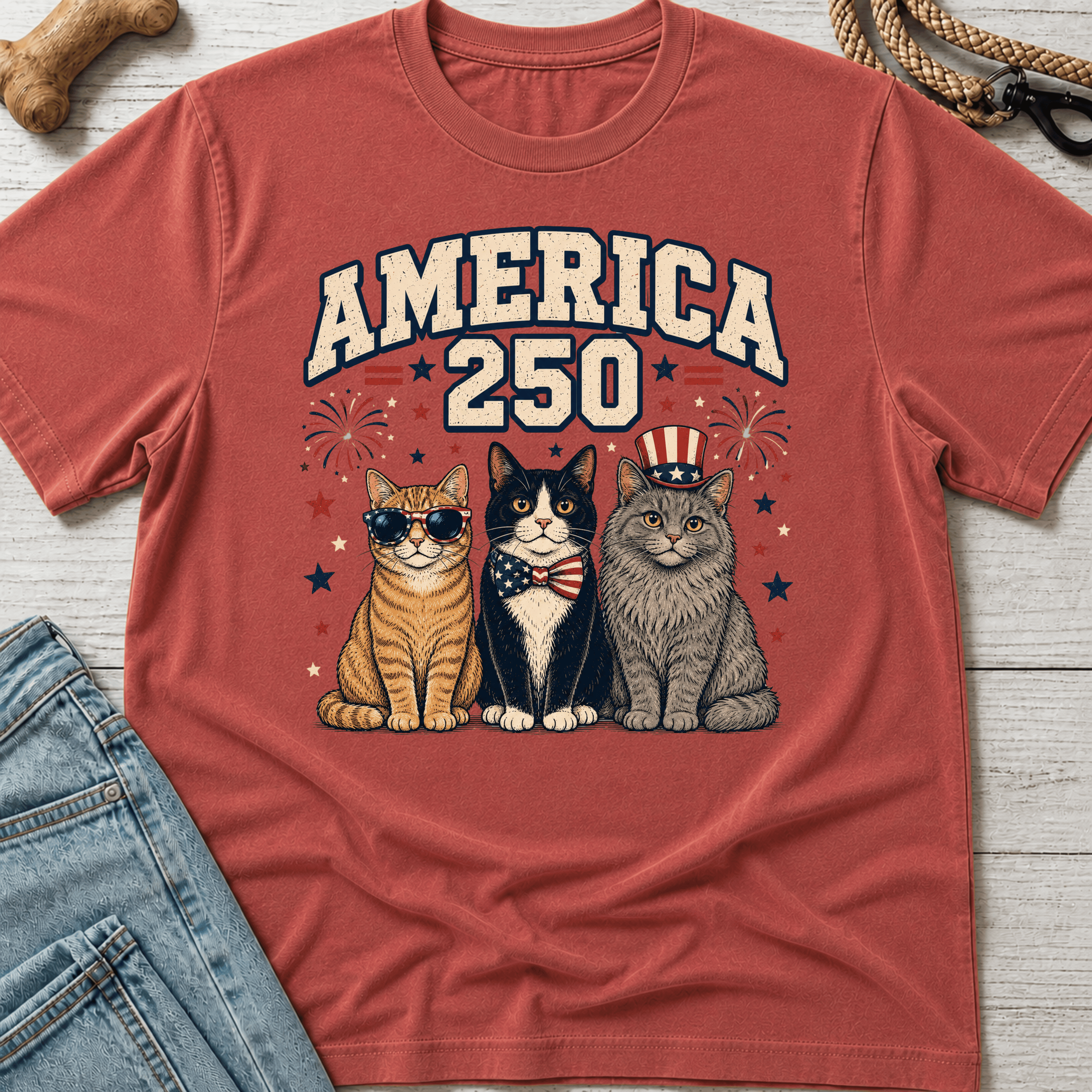 America 250 Cats T-Shirt