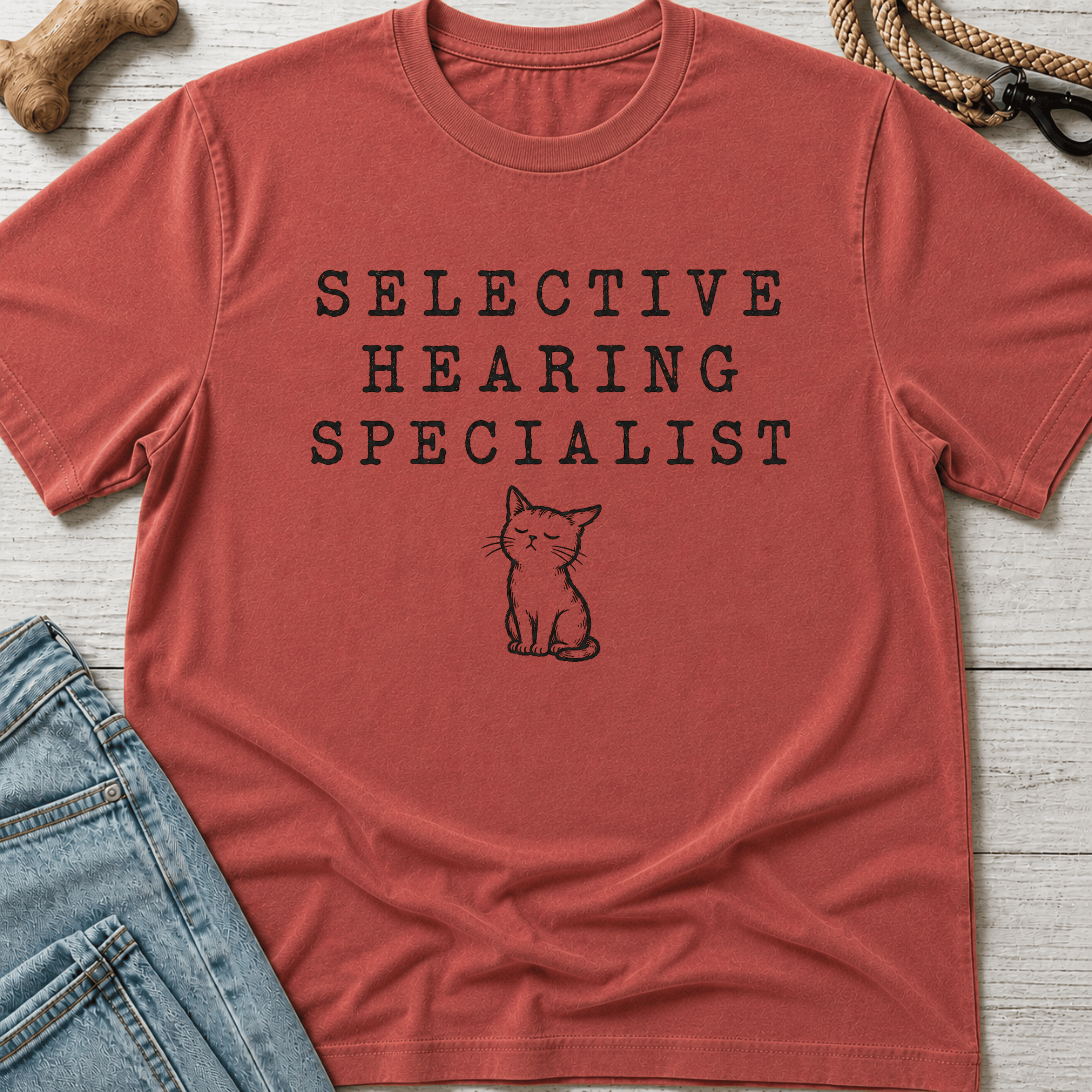 Selective Hearing Cat T-Shirt