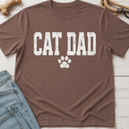 Cat Dad Pawprint T-Shirt