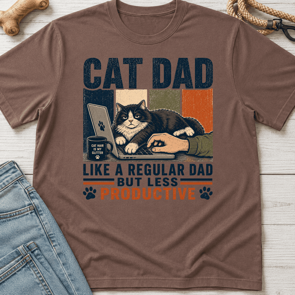 Cat Dad Productive T-Shirt