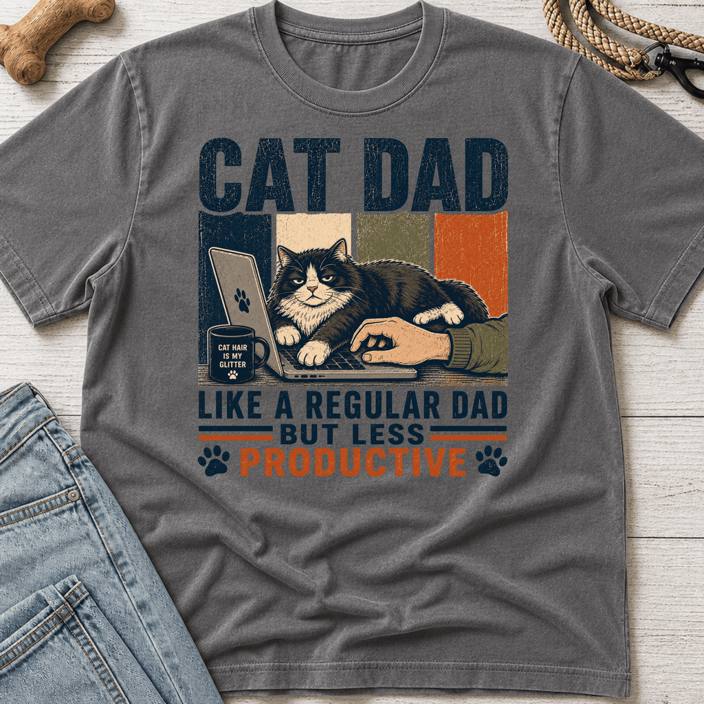 Cat Dad Productive T-Shirt