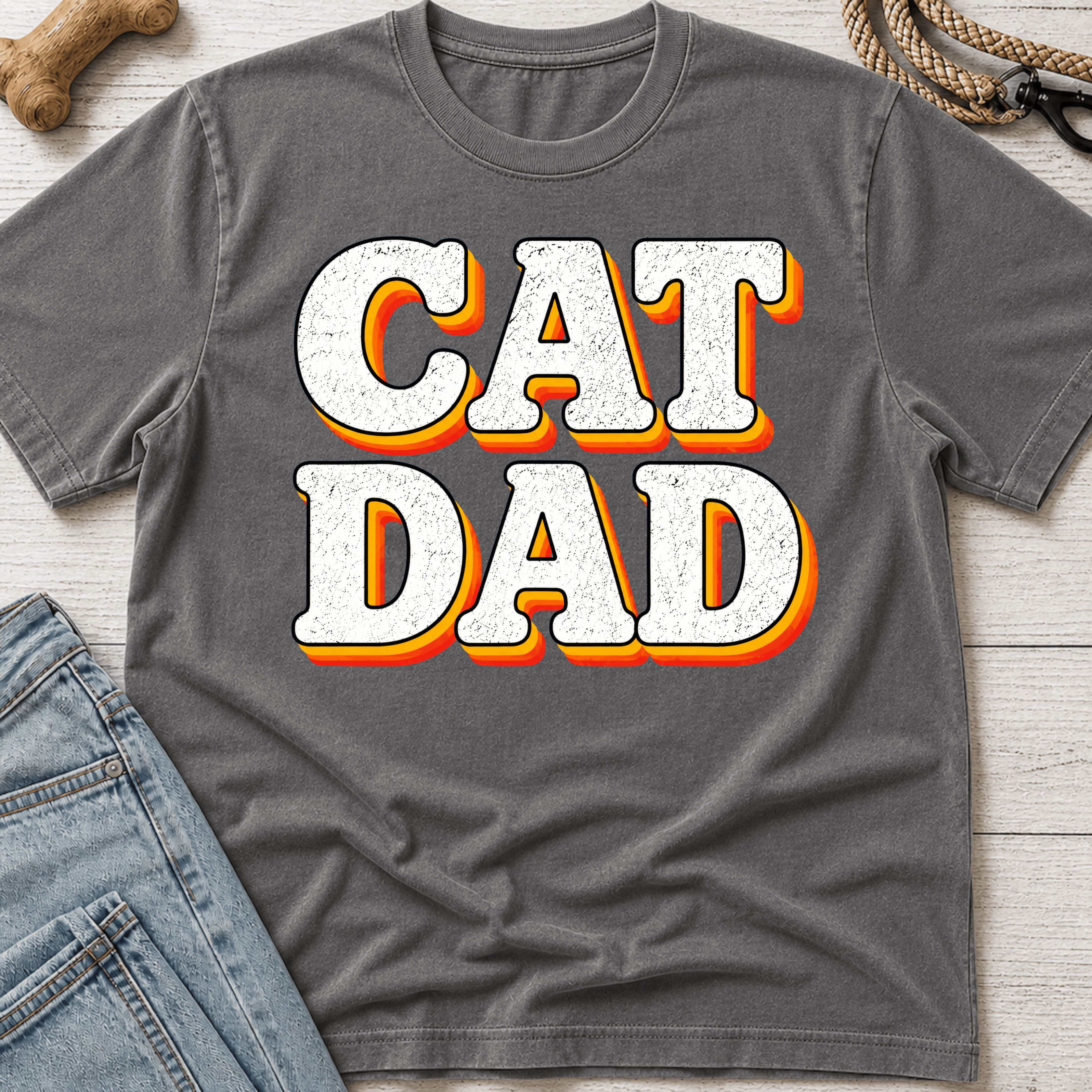 Cat Dad Retro T-Shirt