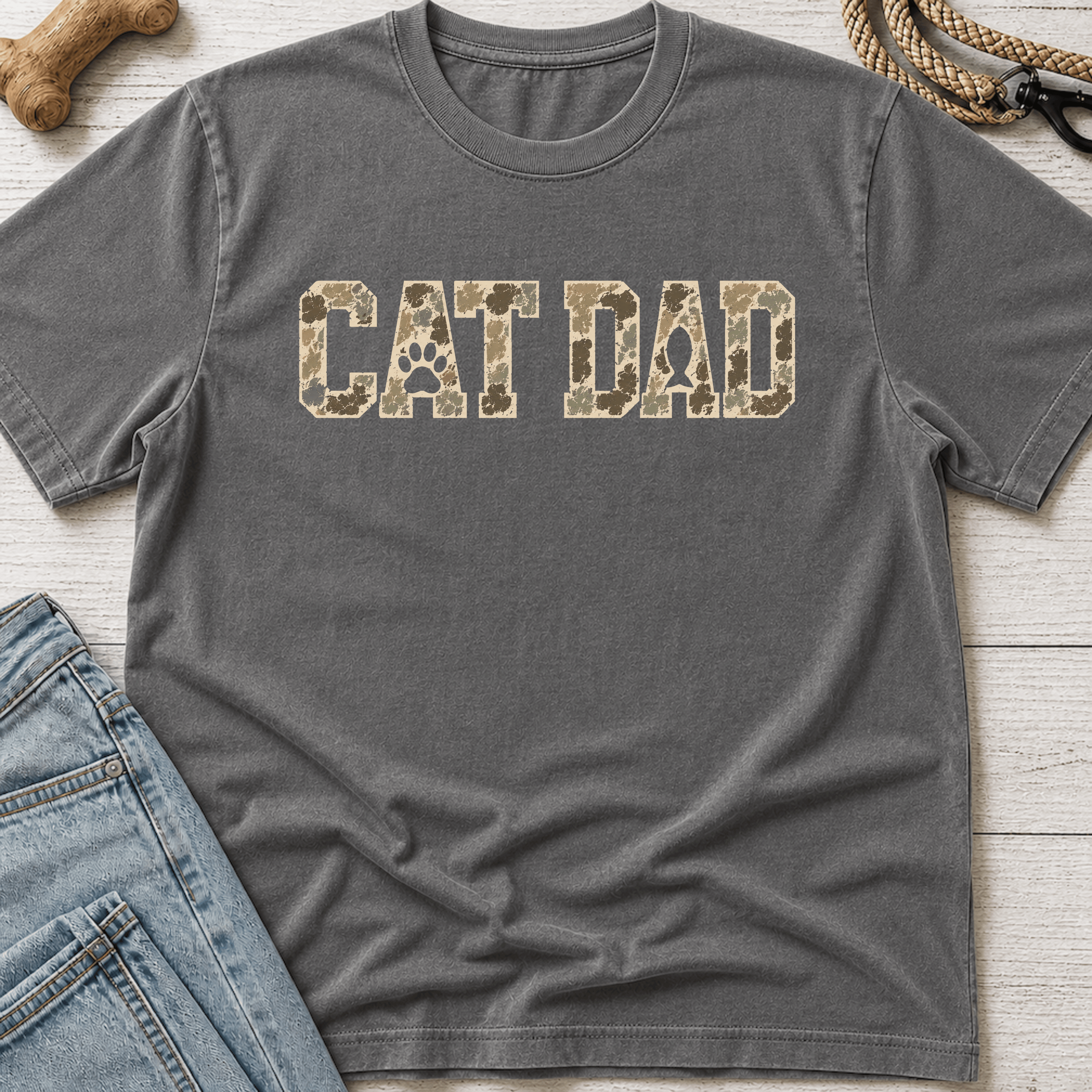 Cat Dad Camouflage T-Shirt
