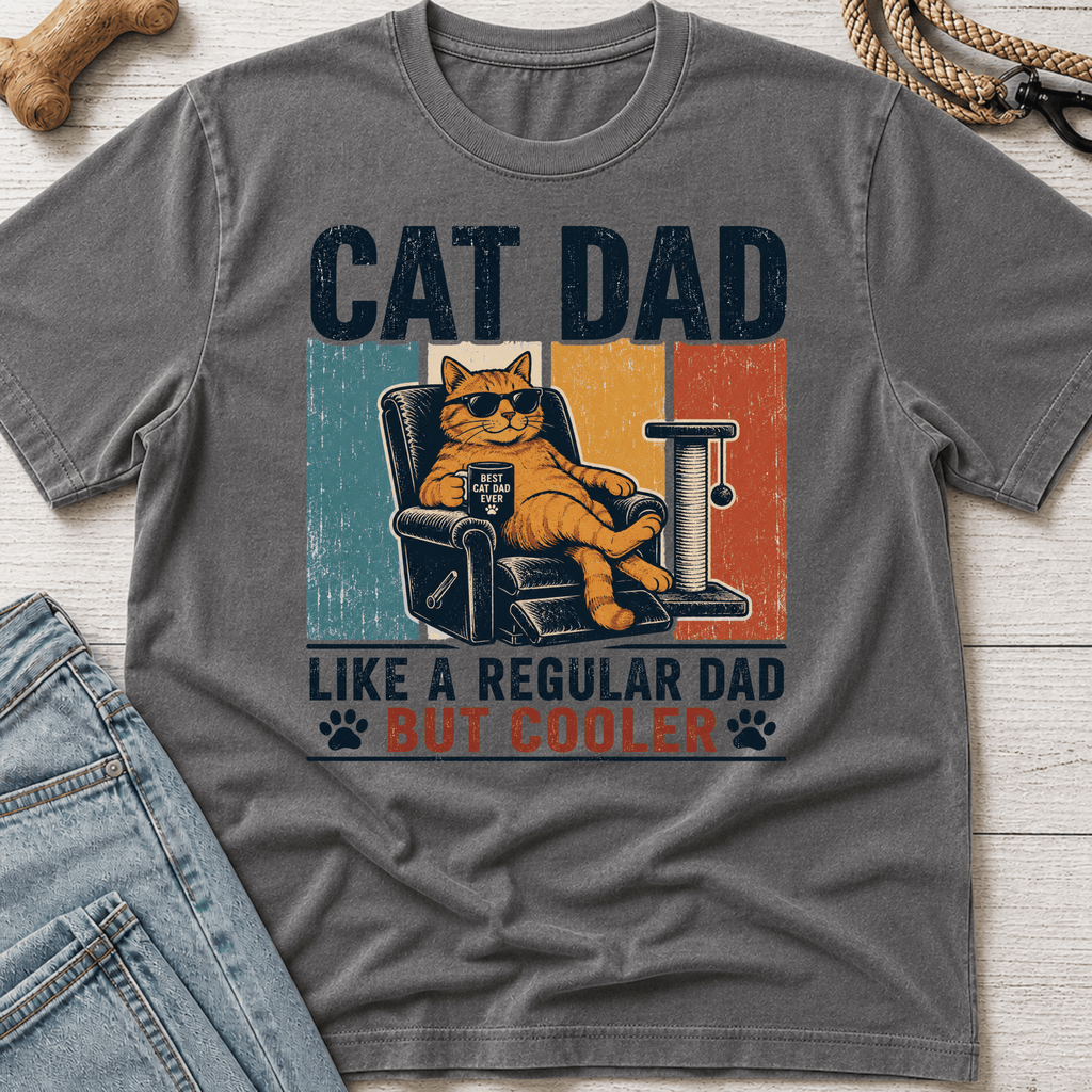 Cat Dad Cooler on the Couch T-Shirt