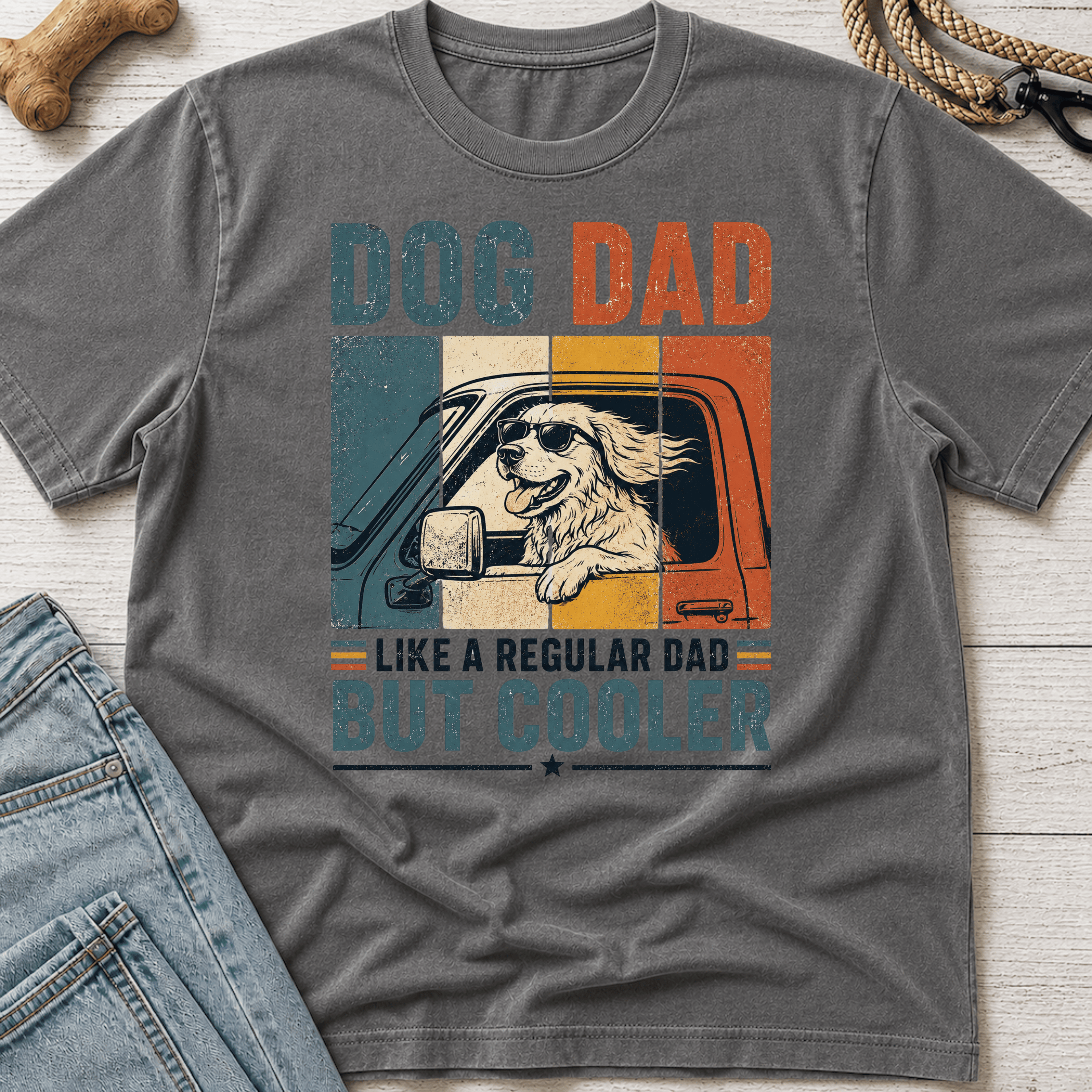 Dog Dad Cooler In The Car T-Shirt