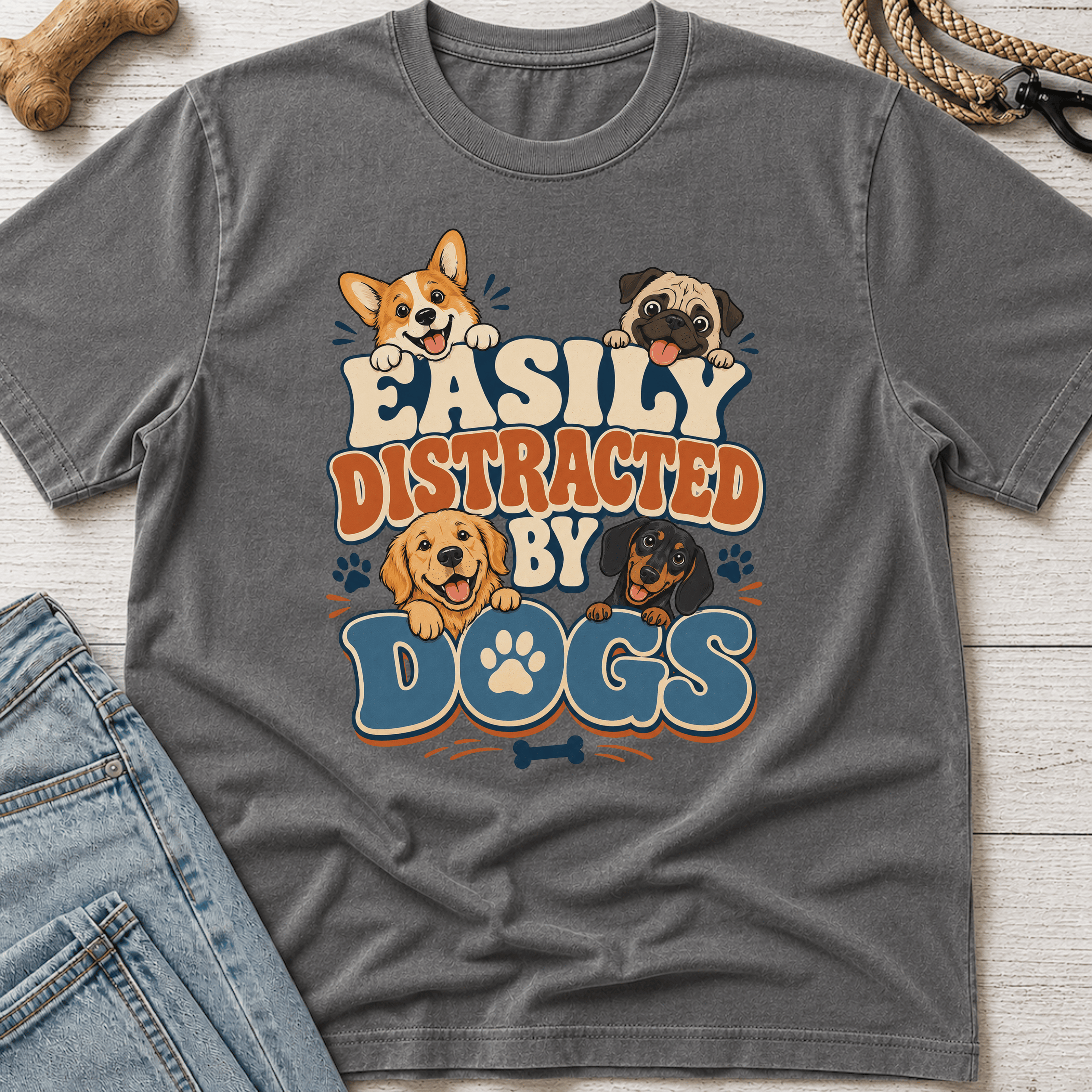Easily Distracted By Dogs T-Shirt