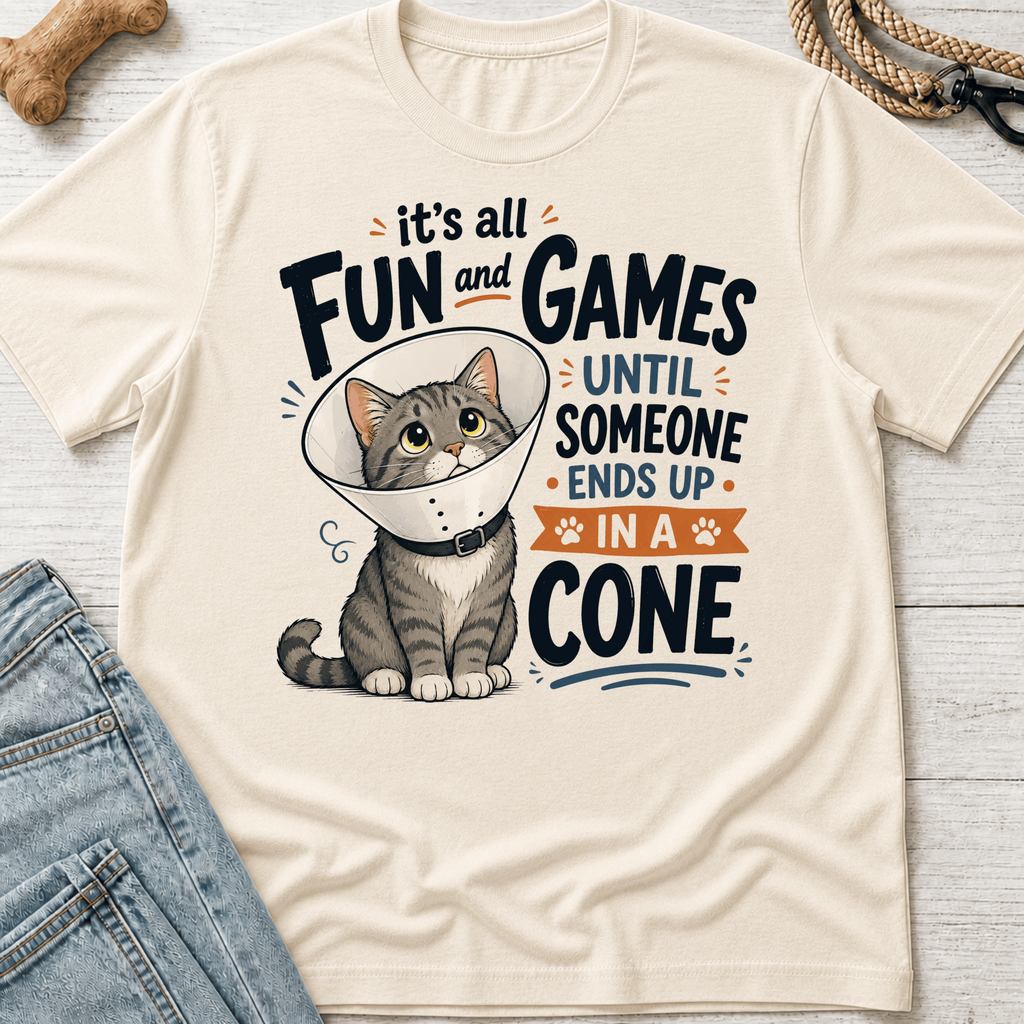 Cat Ends Up in a ConeT-Shirt