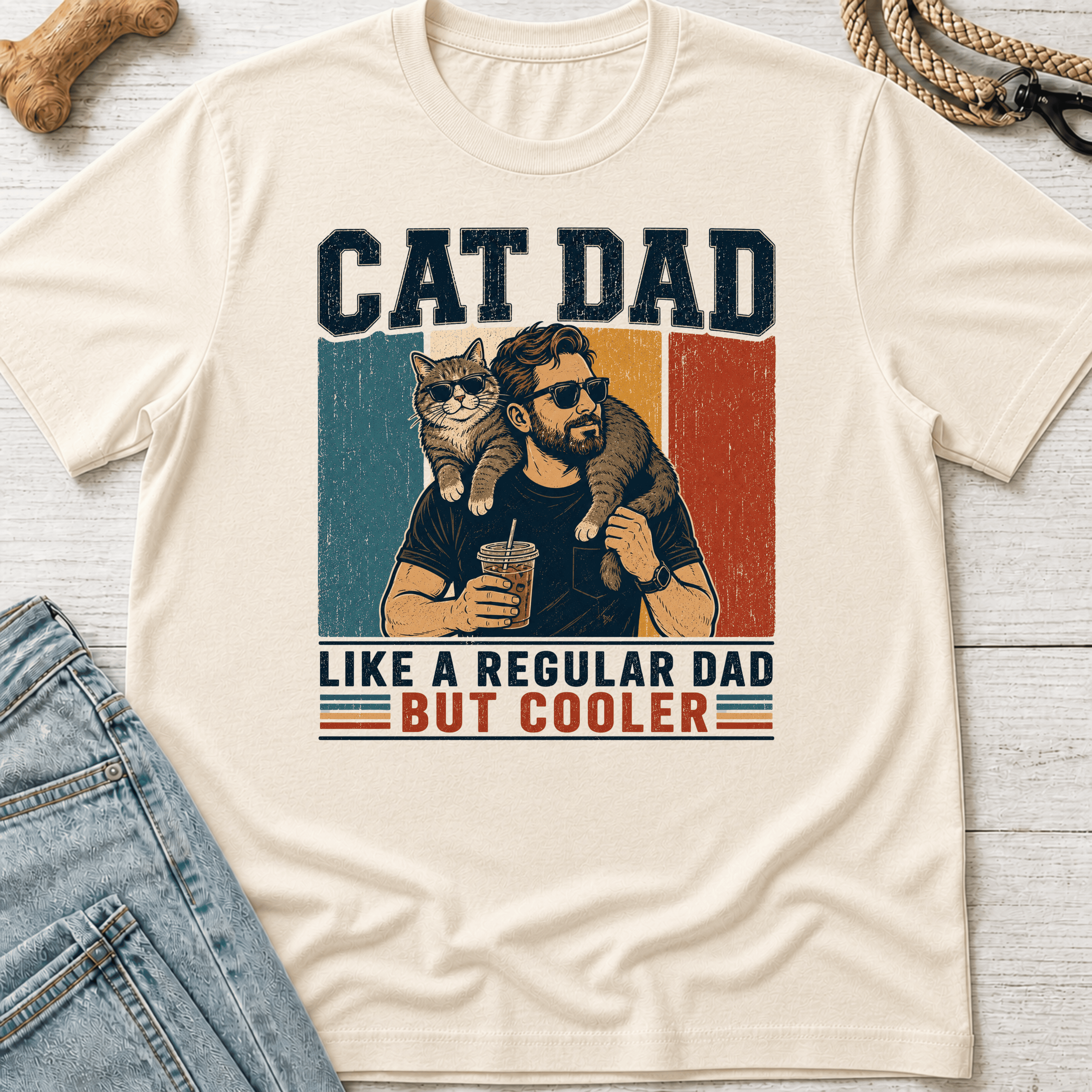 Cooler Cat Dad T-Shirt