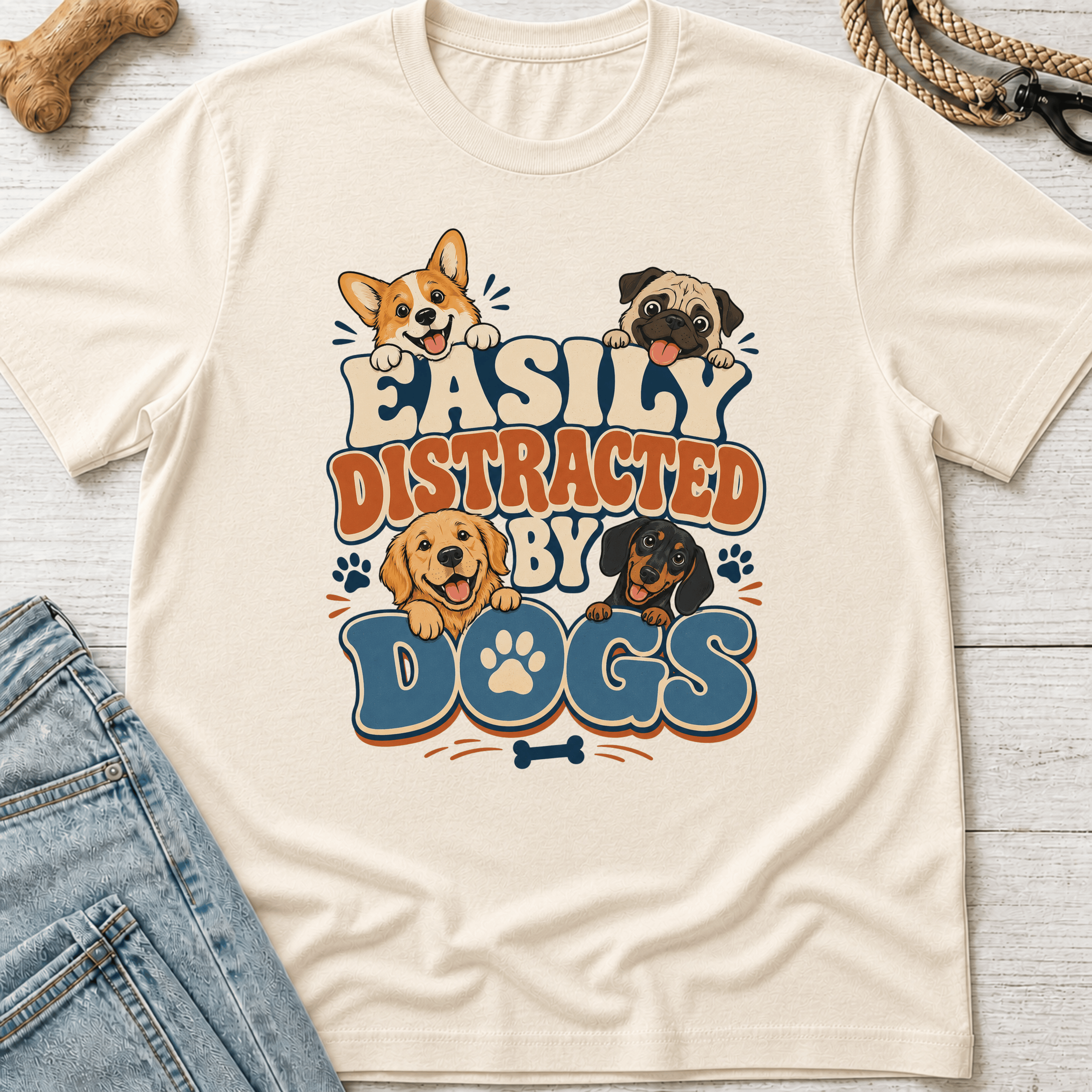 Easily Distracted By Dogs T-Shirt