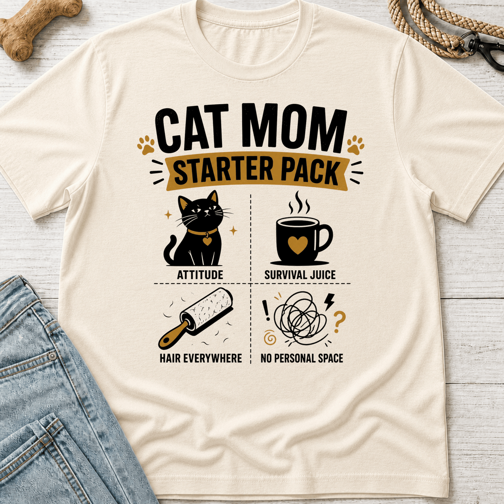 Cat Mom Starter Pack T-Shirt