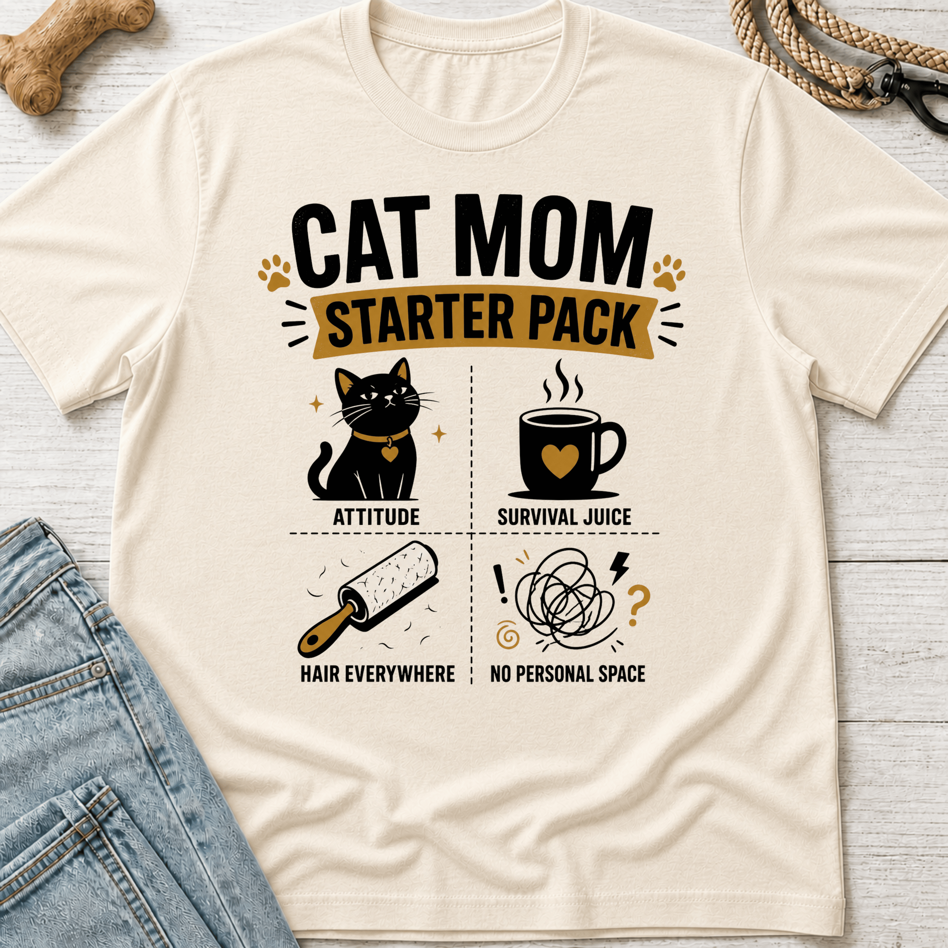 Cat Mom Starter Pack T-Shirt