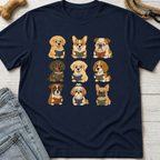 Puppies Reading T-Shirt