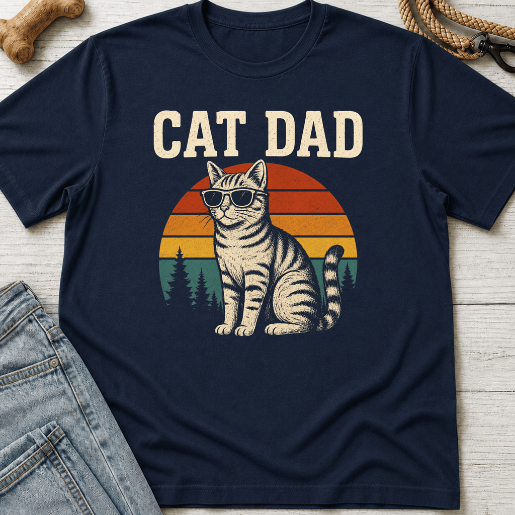 Cat Dad Sunset T-Shirt