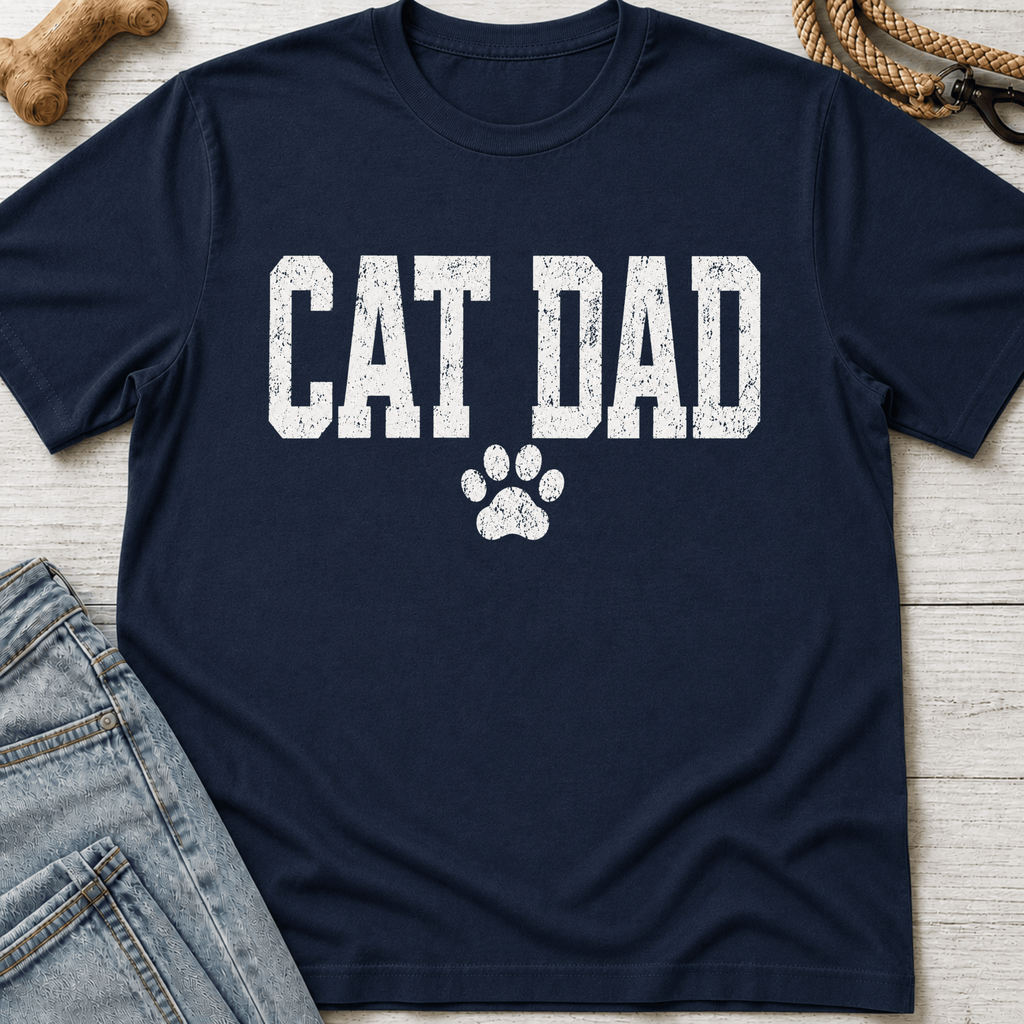Cat Dad Pawprint T-Shirt