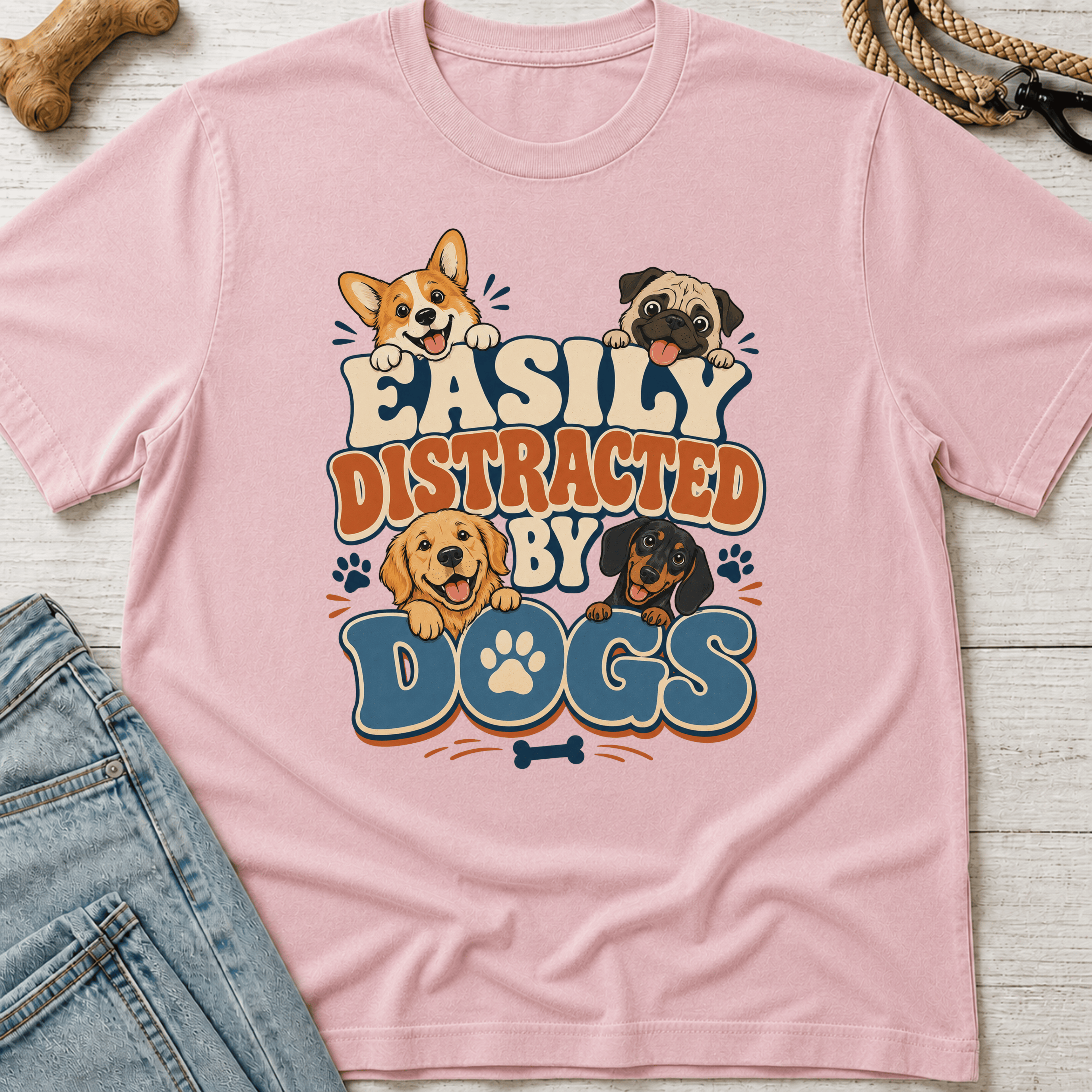 Easily Distracted By Dogs T-Shirt