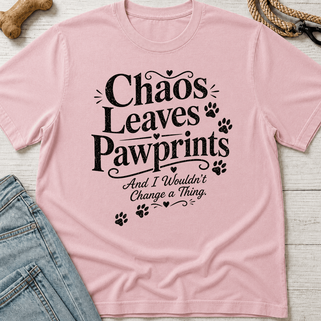 Chaos Leaves Pawprints T-Shirt