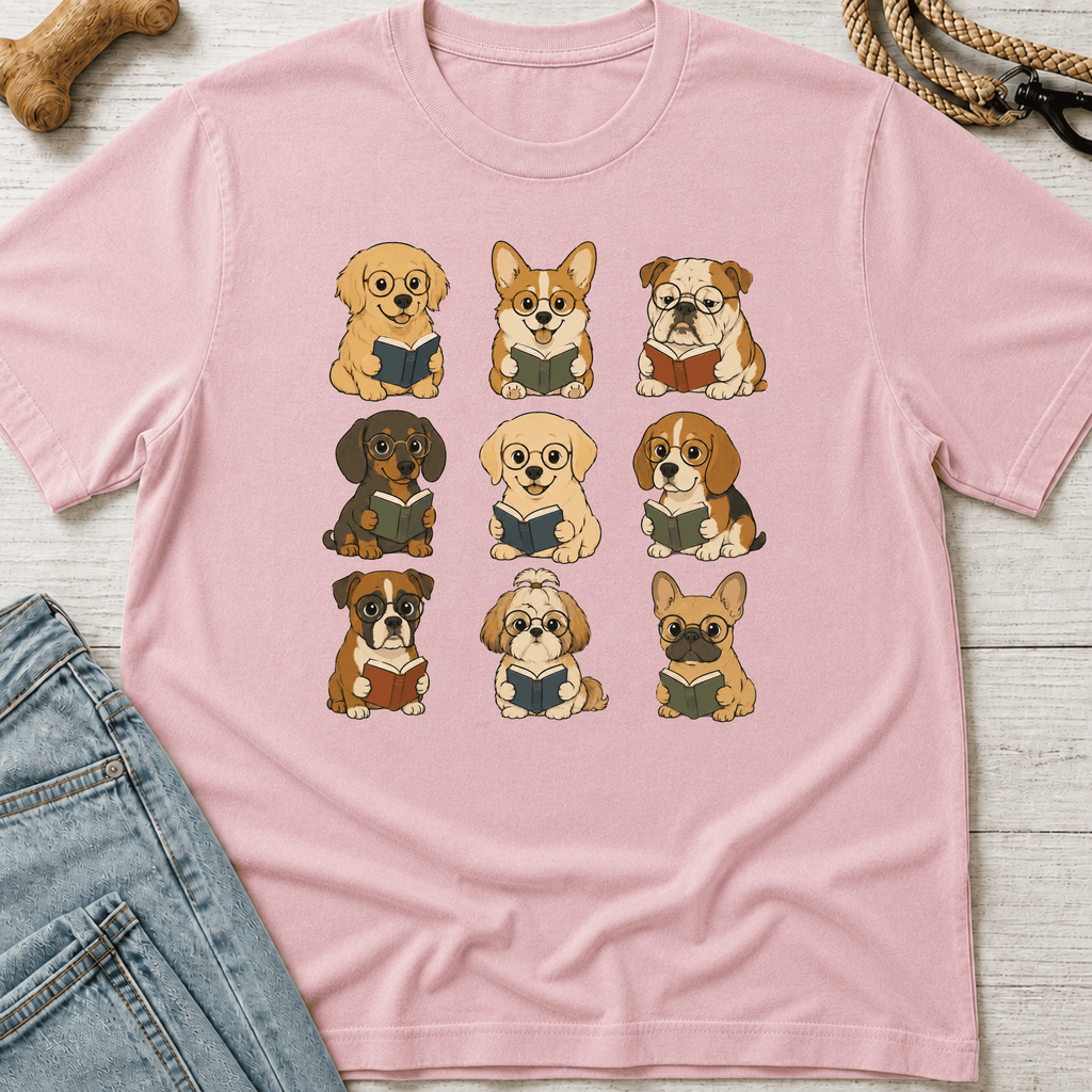 Puppies Reading T-Shirt