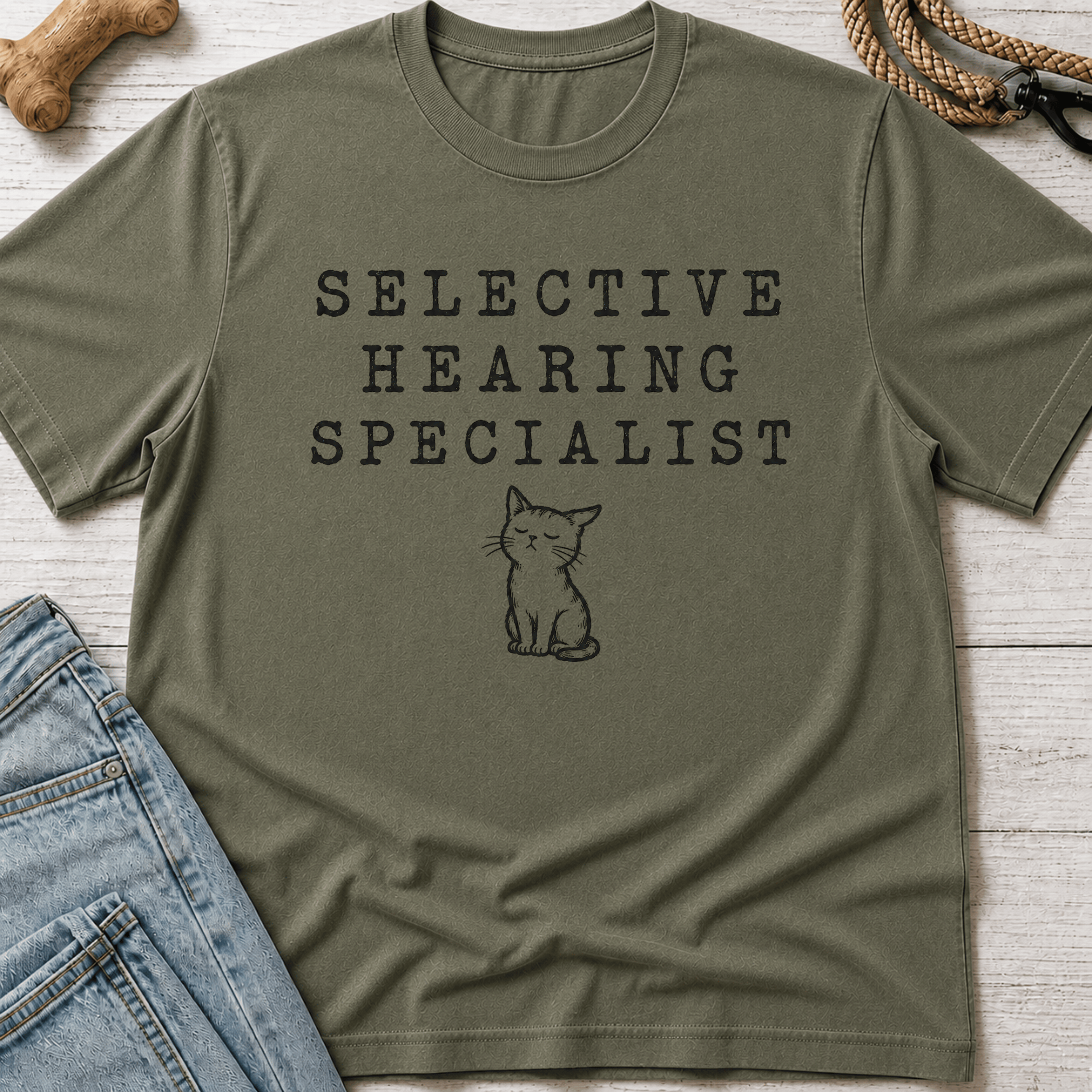 Selective Hearing Cat T-Shirt