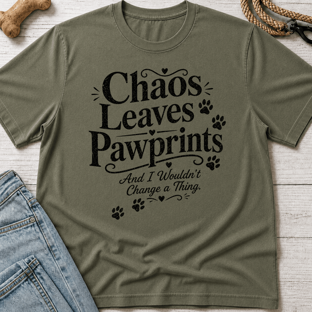 Chaos Leaves Pawprints T-Shirt