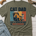 Cat Dad Cooler on the Couch T-Shirt