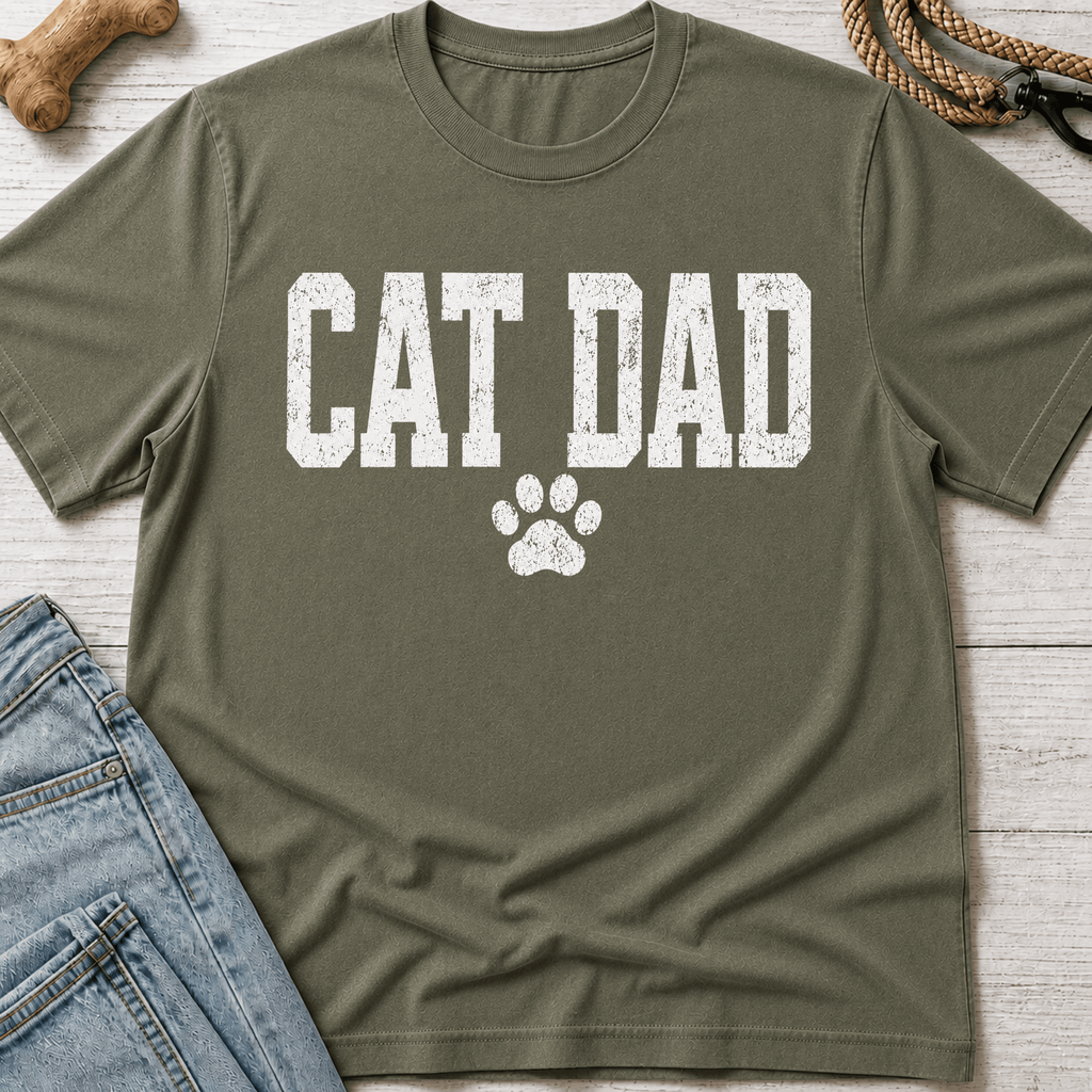 Cat Dad Pawprint T-Shirt
