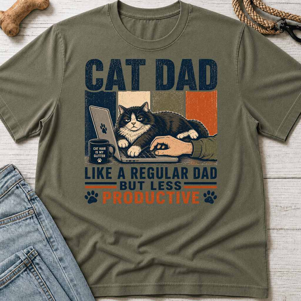 Cat Dad Productive T-Shirt