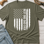 Best Dog Dad Flag T-Shirt