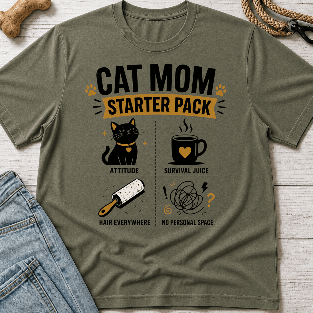 Cat Mom Starter Pack T-Shirt