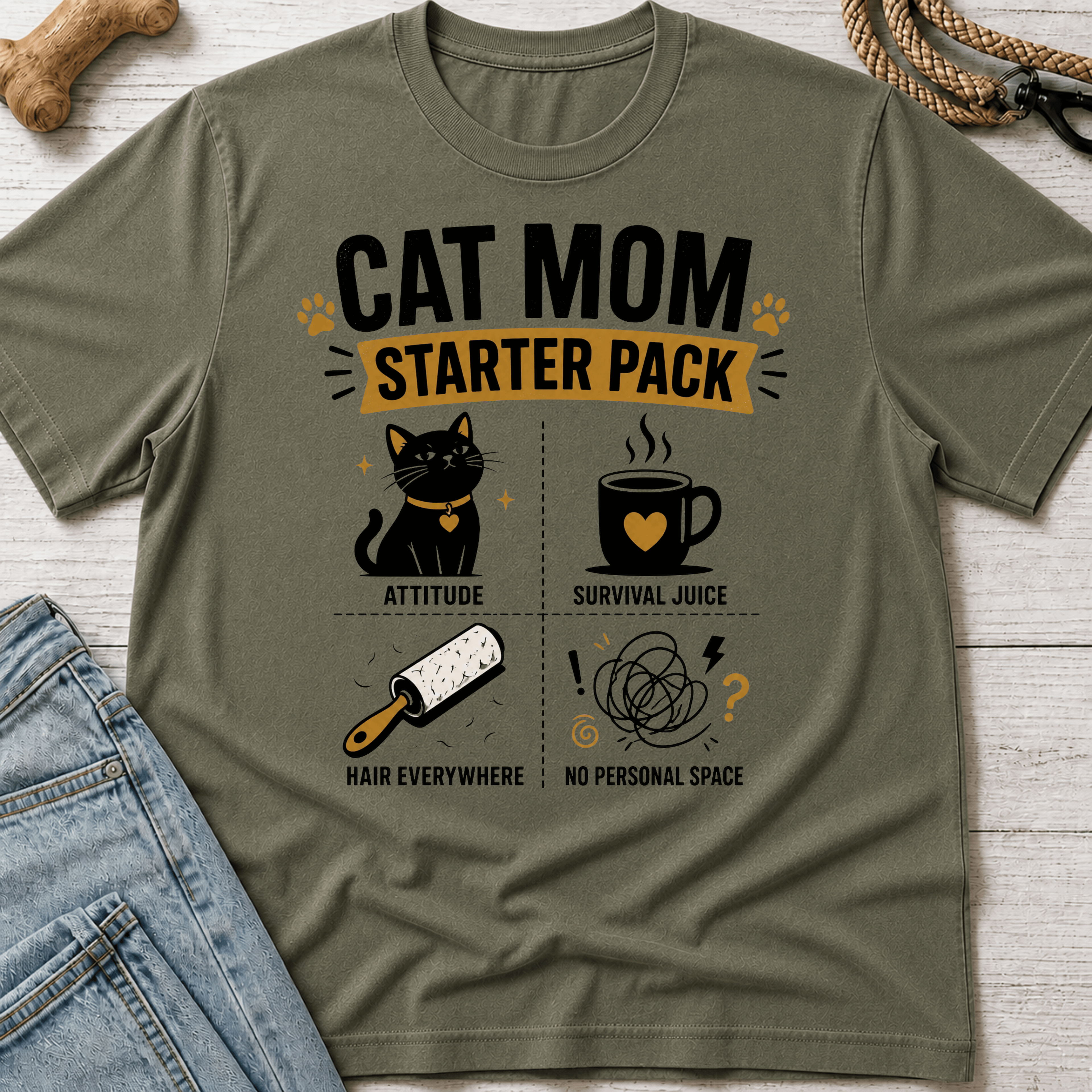 Cat Mom Starter Pack T-Shirt